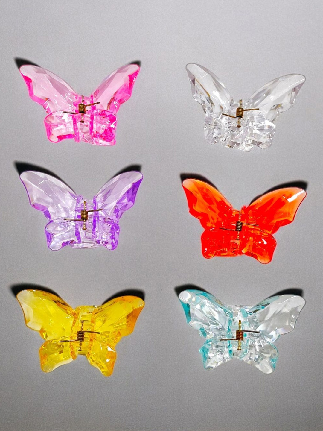 

ANNA CREATIONS Set of 6 Claw Clips, Orange