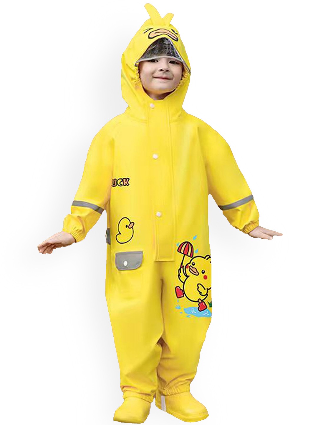 

Little Surprise Box LLP Kids Printed Rain Jacket, Yellow