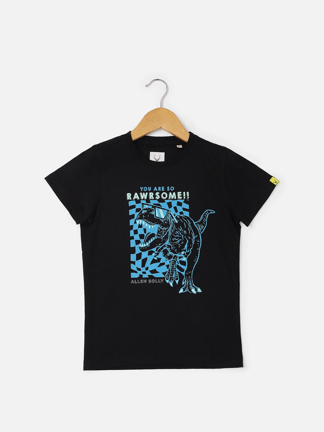 

Allen Solly Junior Boys Graphic Printed Round Neck T-shirt, Black