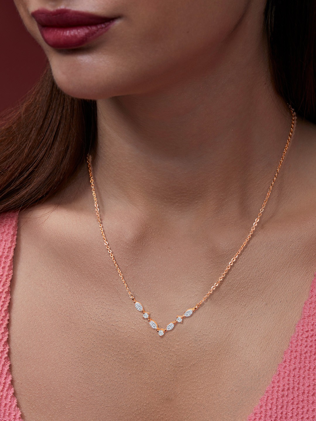 

MINUTIAE Gold-Plated Stones-Studded Necklace