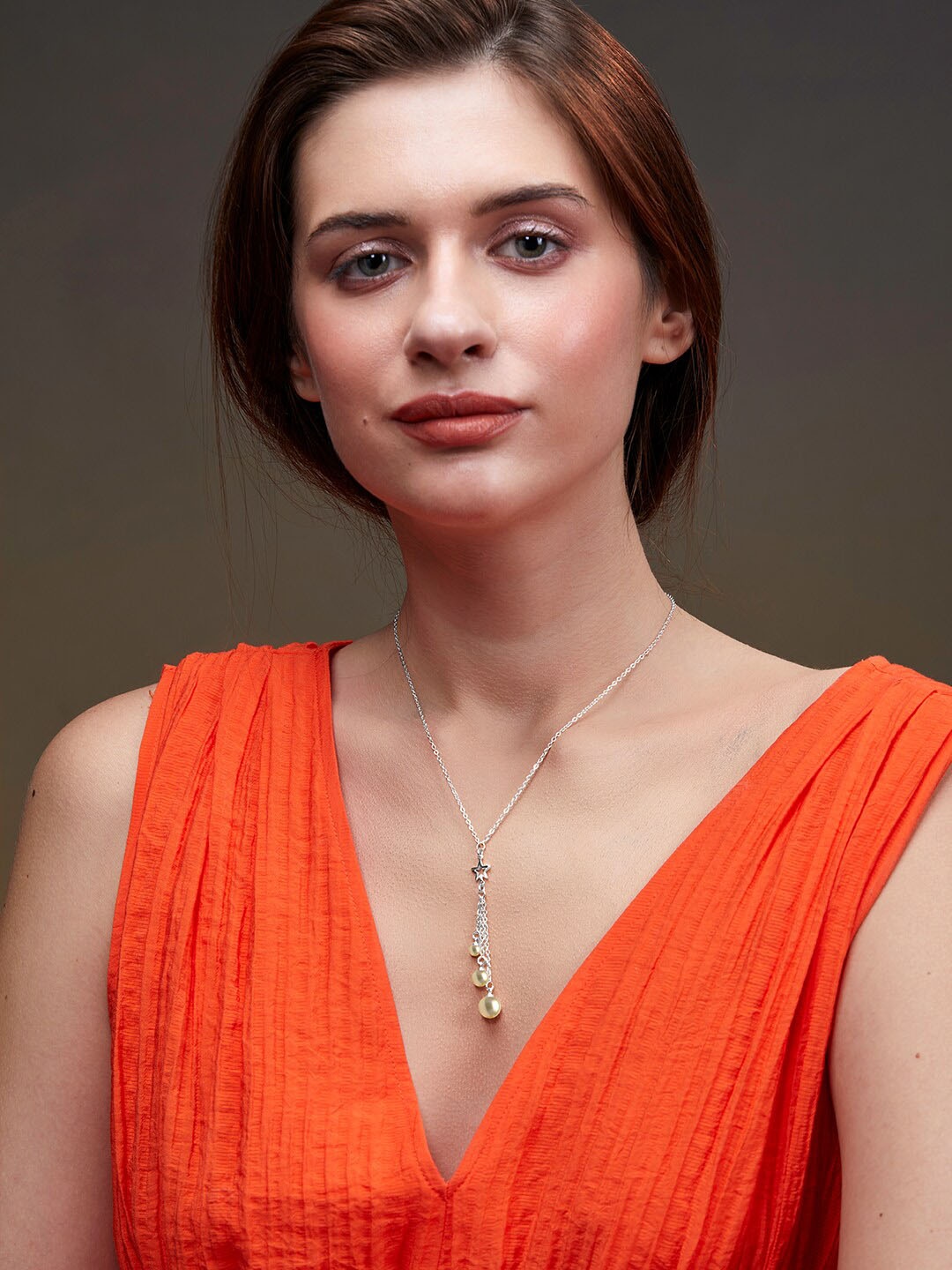 

MINUTIAE Brass Silver-Plated Necklace With Chain