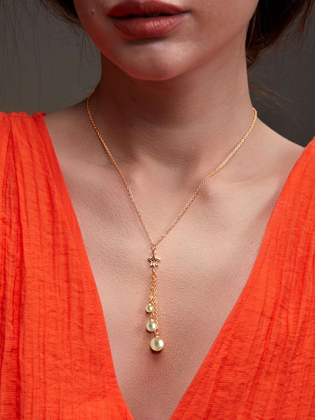 

MINUTIAE Gold-Plated Stone Studded Necklace