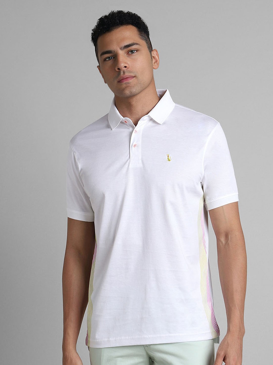 

SIMON CARTER LONDON Polo Collar Slim Fit T-shirt, White