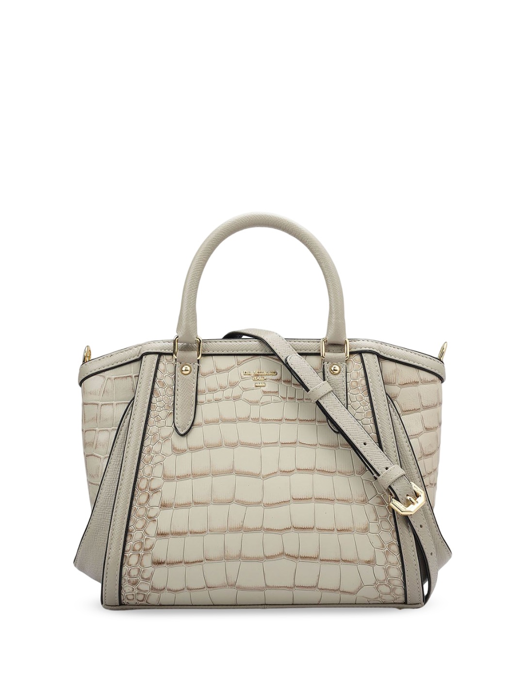 

Da Milano Textured Structured Leather Handheld Bag, Off white