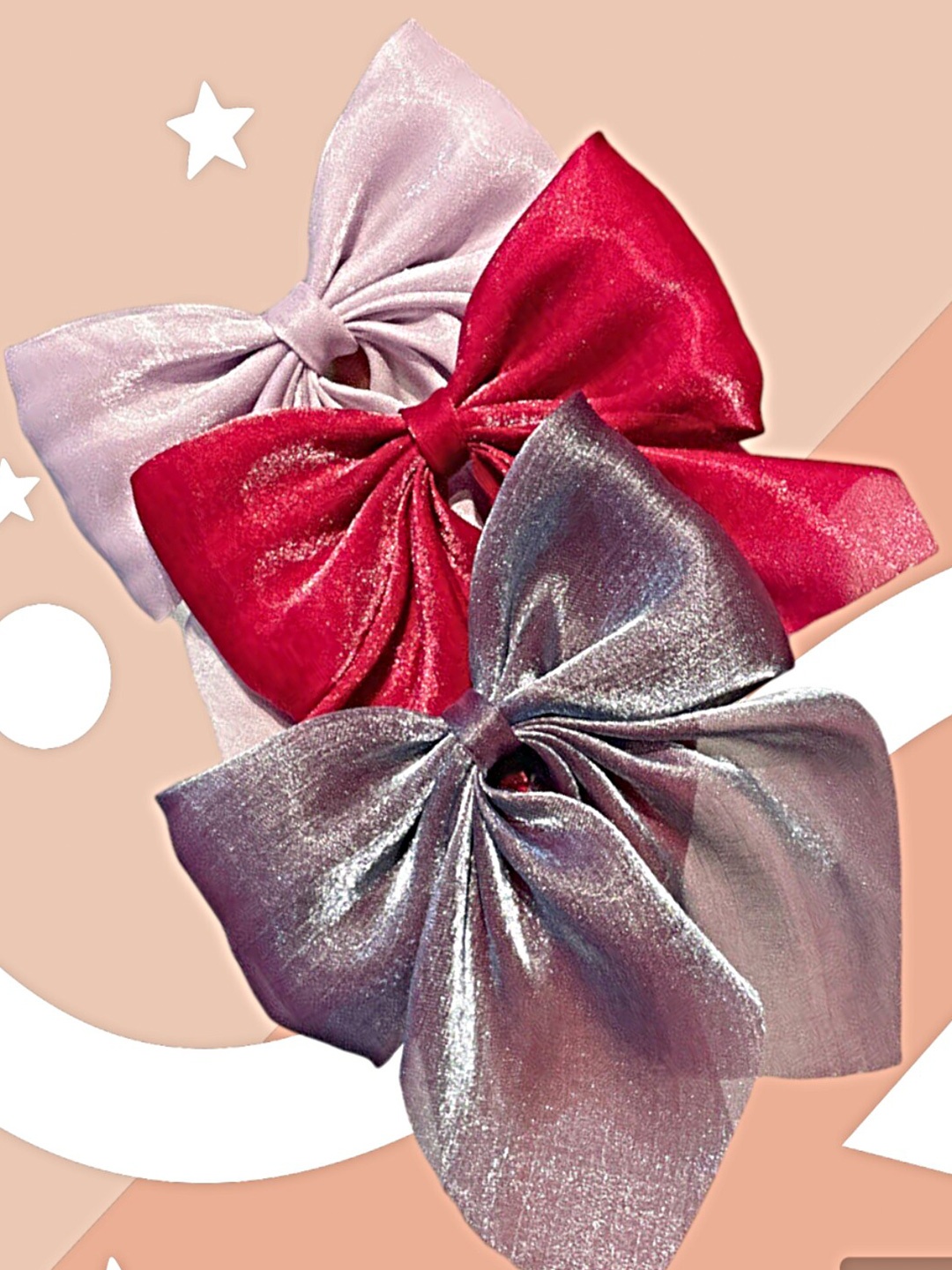 

Proplady Women Set of 3 Embellished Alligator Hair Clip Hair Accessory, Champagne