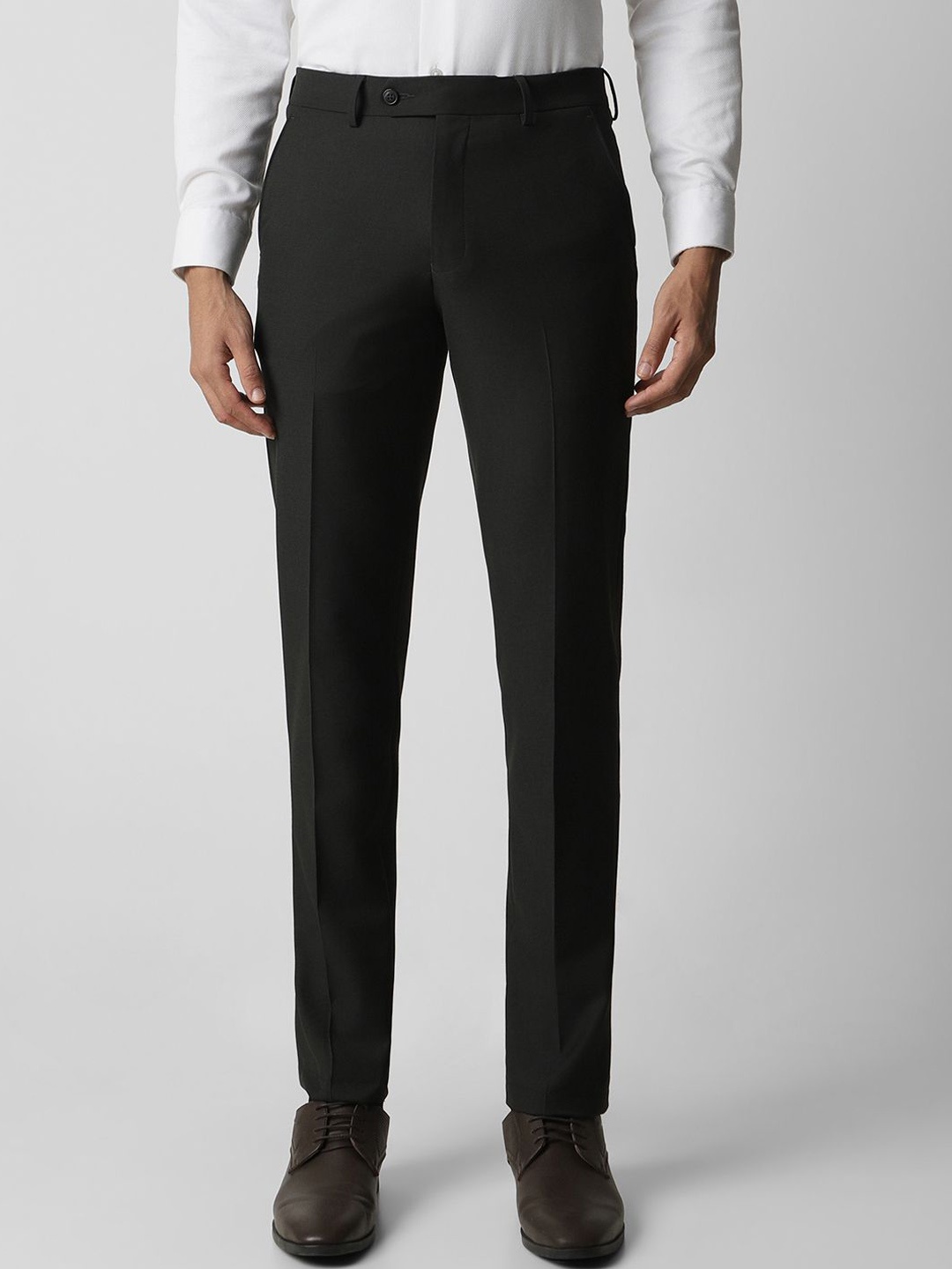 

Van Heusen Men Slim Fit Formal Trousers, Black