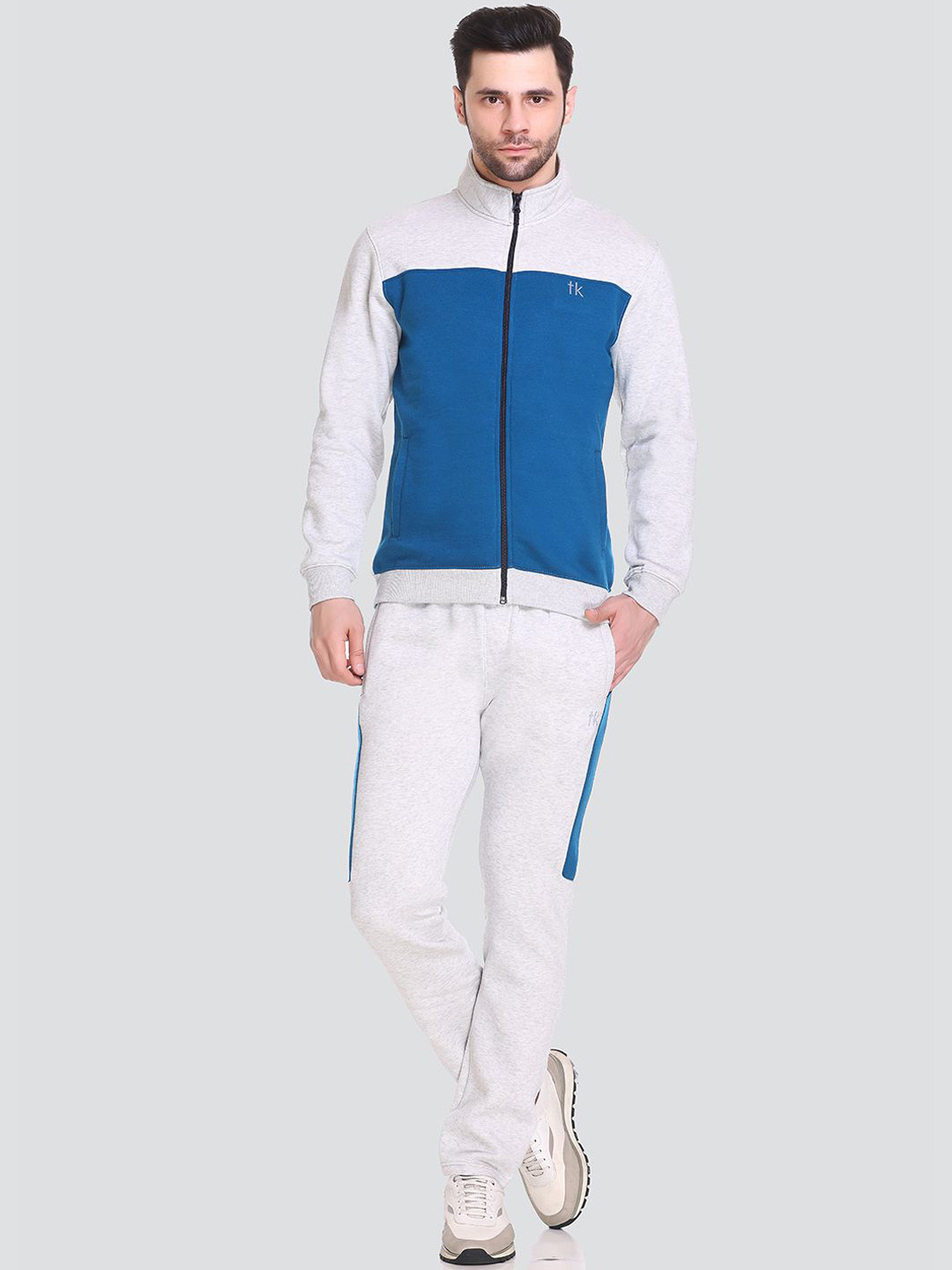 

Tuckinn Colourblocked Sports Tracksuits, White