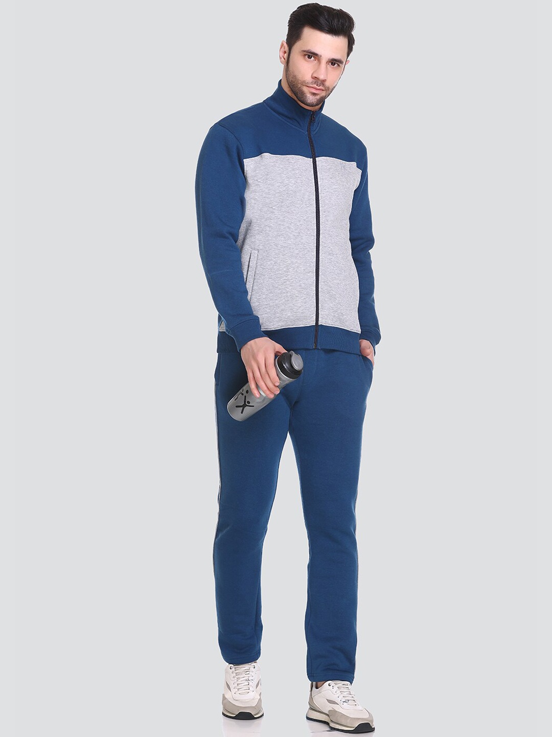 

Tuckinn Colourblocked Zipper Tracksuit, Blue