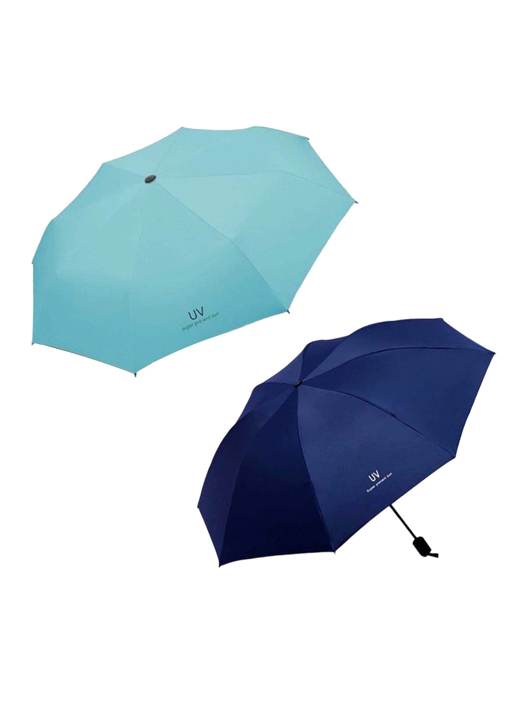 

KEKEMI Set Of 2 Manual 3 Fold Umbrellas, Blue