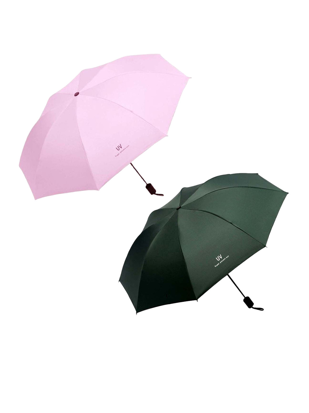 

KEKEMI Pack of 2 Automatic 3 Fold UV Umbrellas, Green