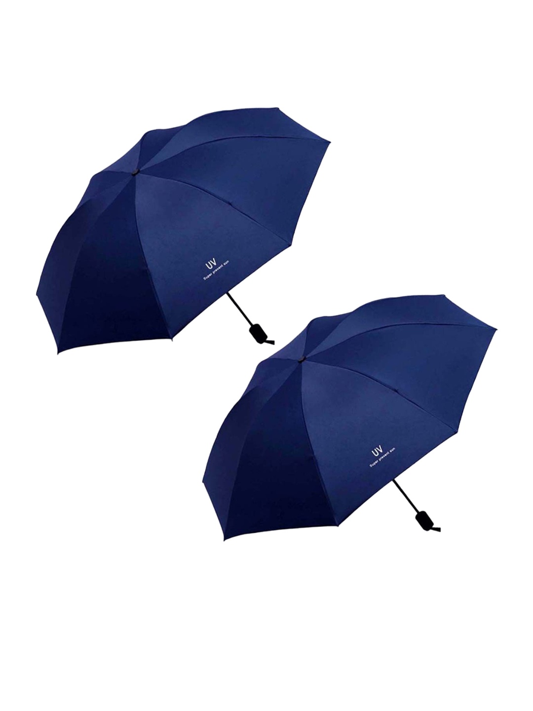 

KEKEMI Set of 2 Manual 3 Fold Umbrellas, Blue