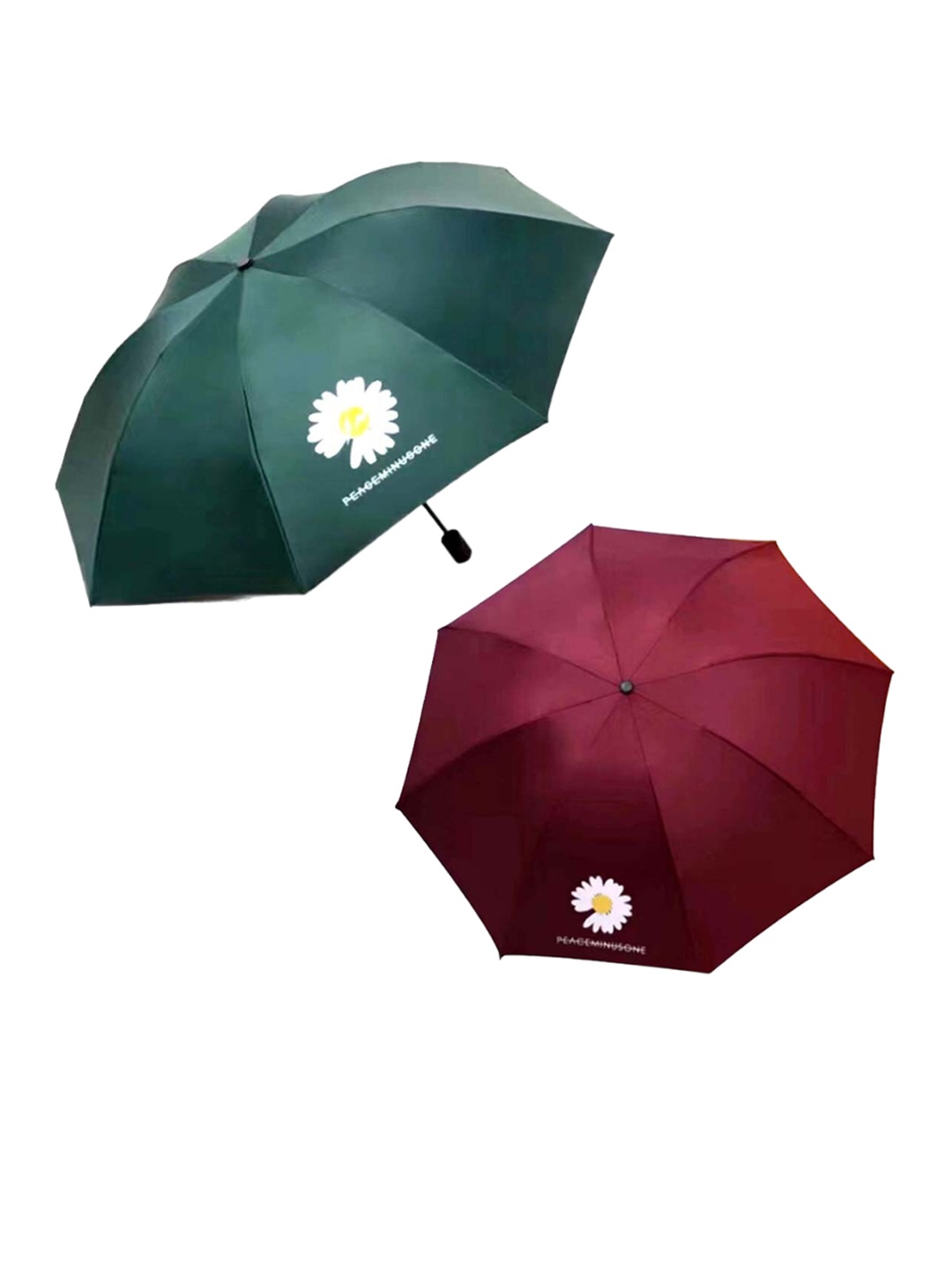 

KEKEMI Set of 2 Manual 3 Fold Umbrellas, Green