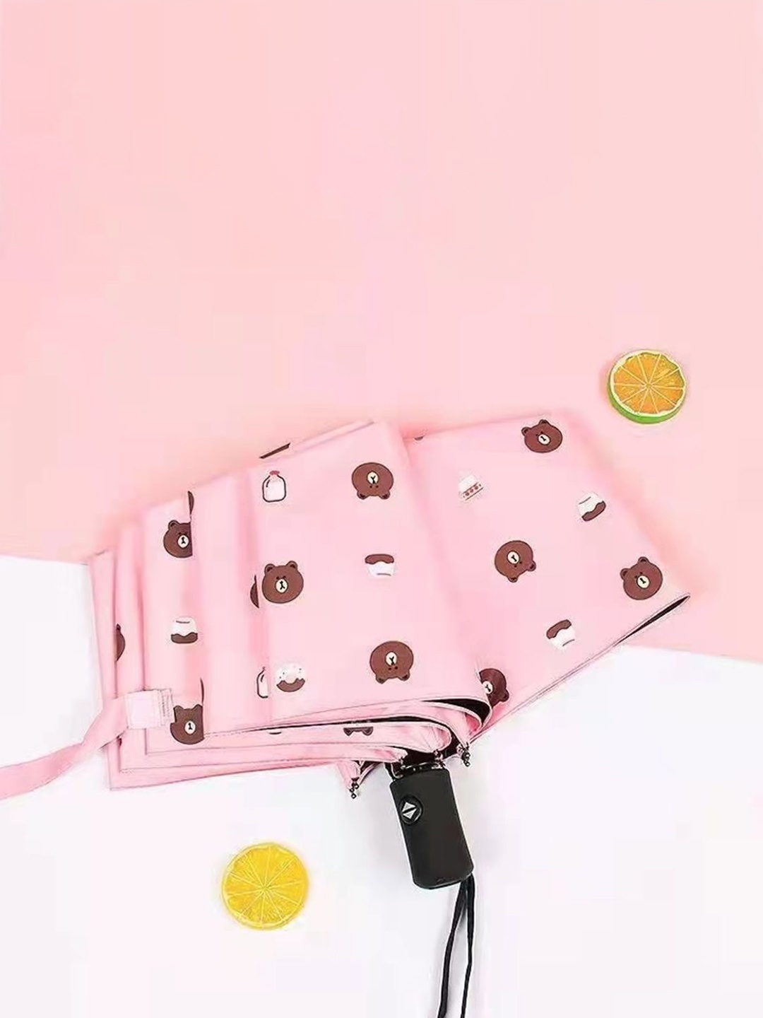 

KEKEMI Manual 3 Fold Quirky Umbrellas, Pink