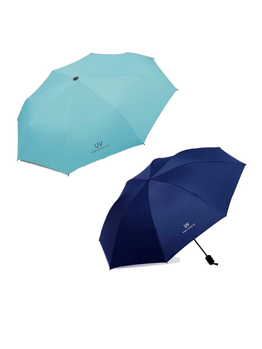 

KEKEMI Pack of 2 Automatic 3 Fold UV Umbrellas, Blue