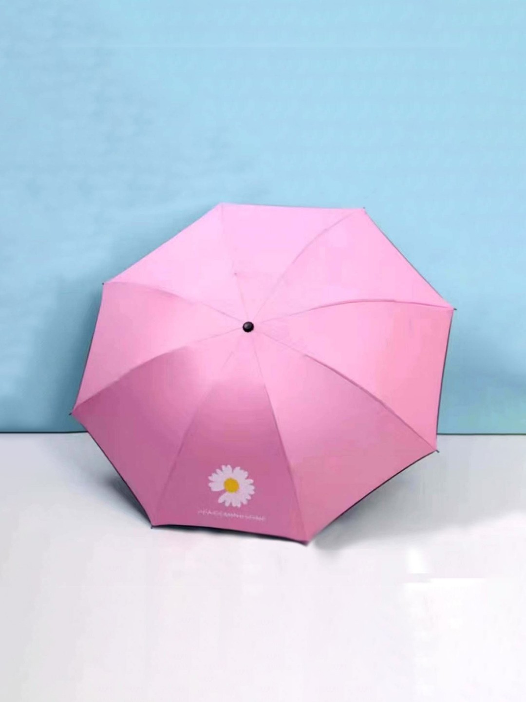 

KEKEMI Automatic 3 Fold Flower Print Umbrella (Pack of 1), Pink