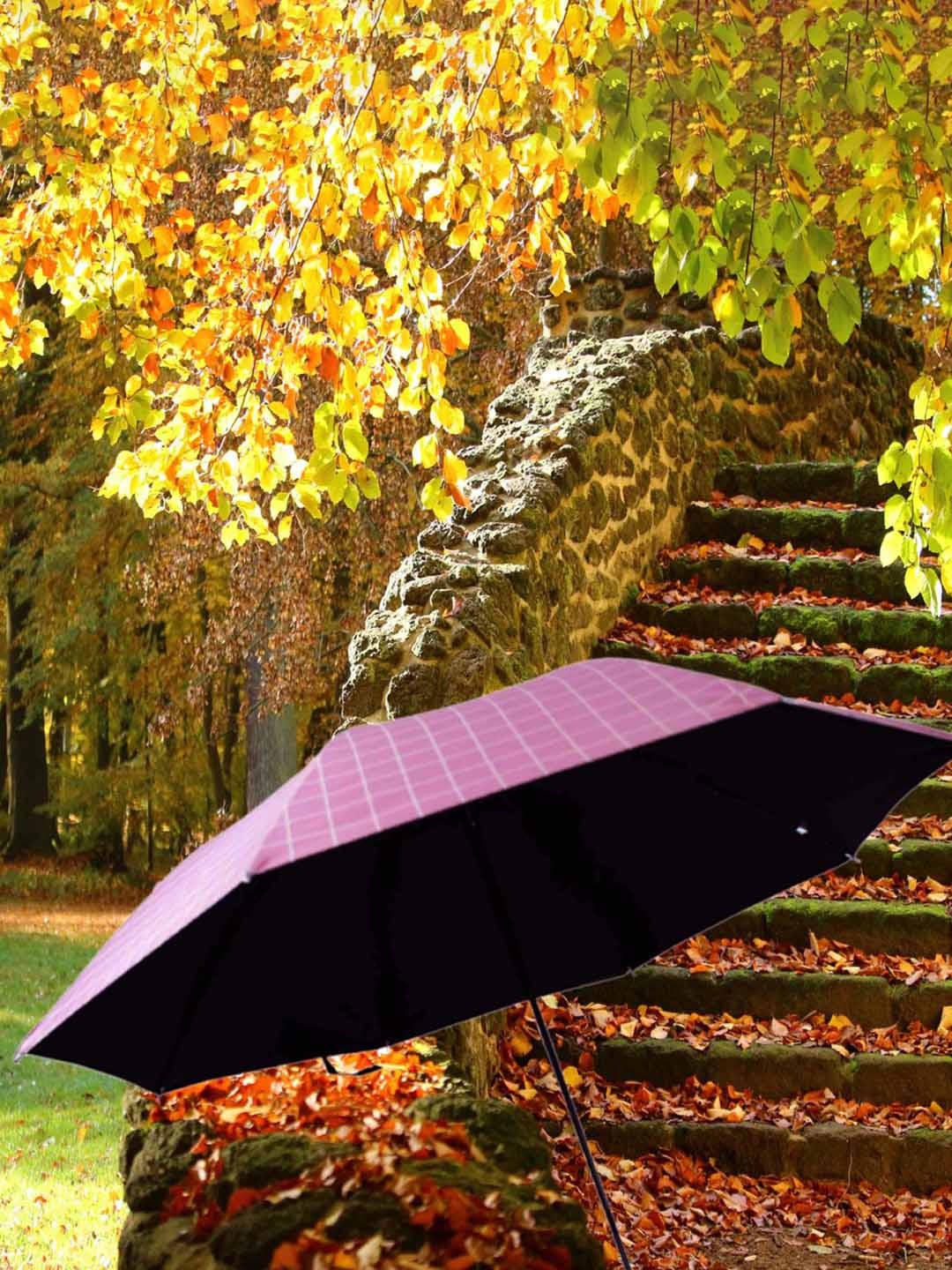 

KEKEMI Manual 3 Fold Geometric Umbrella, Pink
