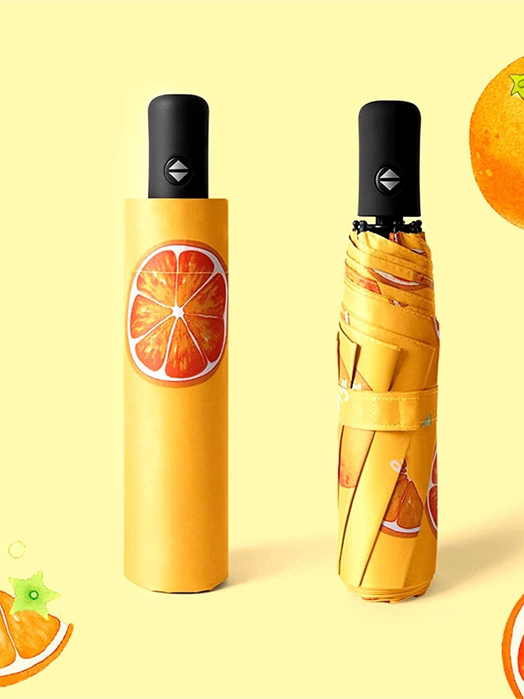 

KEKEMI Manual 3 Fold Fruit Umbrellas, Orange