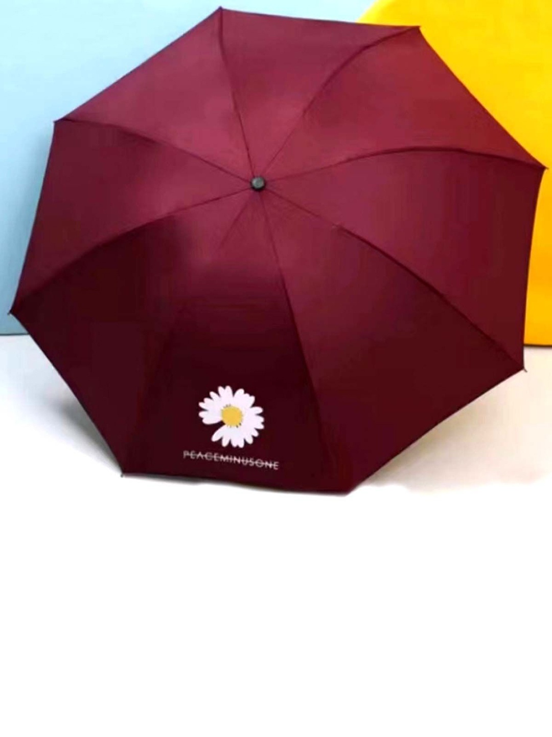 

KEKEMI Manual Sun & Rain 3 Fold Umbrella, Maroon