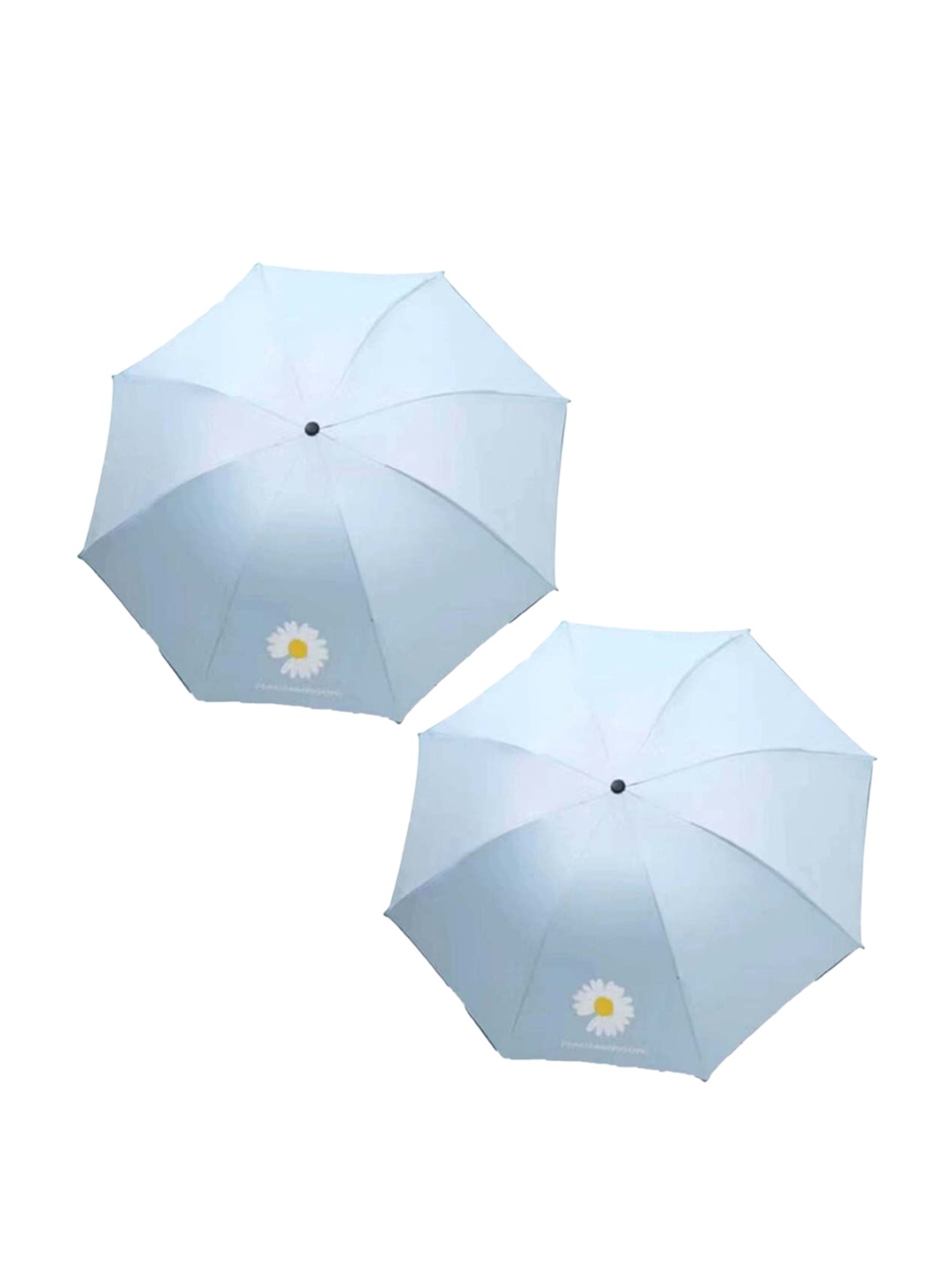 

KEKEMI Pack of 2 Automatic 3 Fold Flower Print Umbrella, Blue