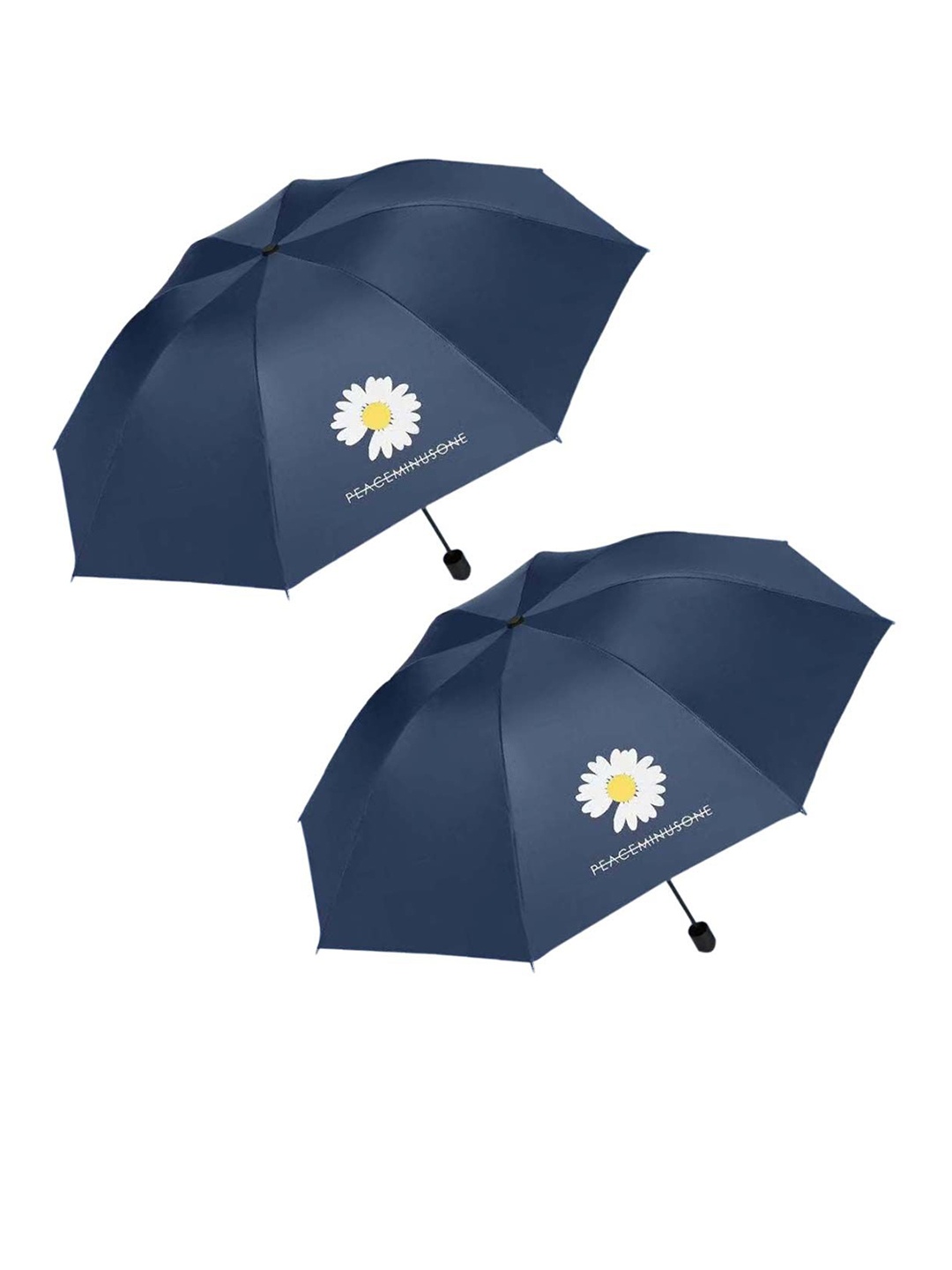 

KEKEMI Pack Of 2 Manual 3 Fold Umbrellas, Blue