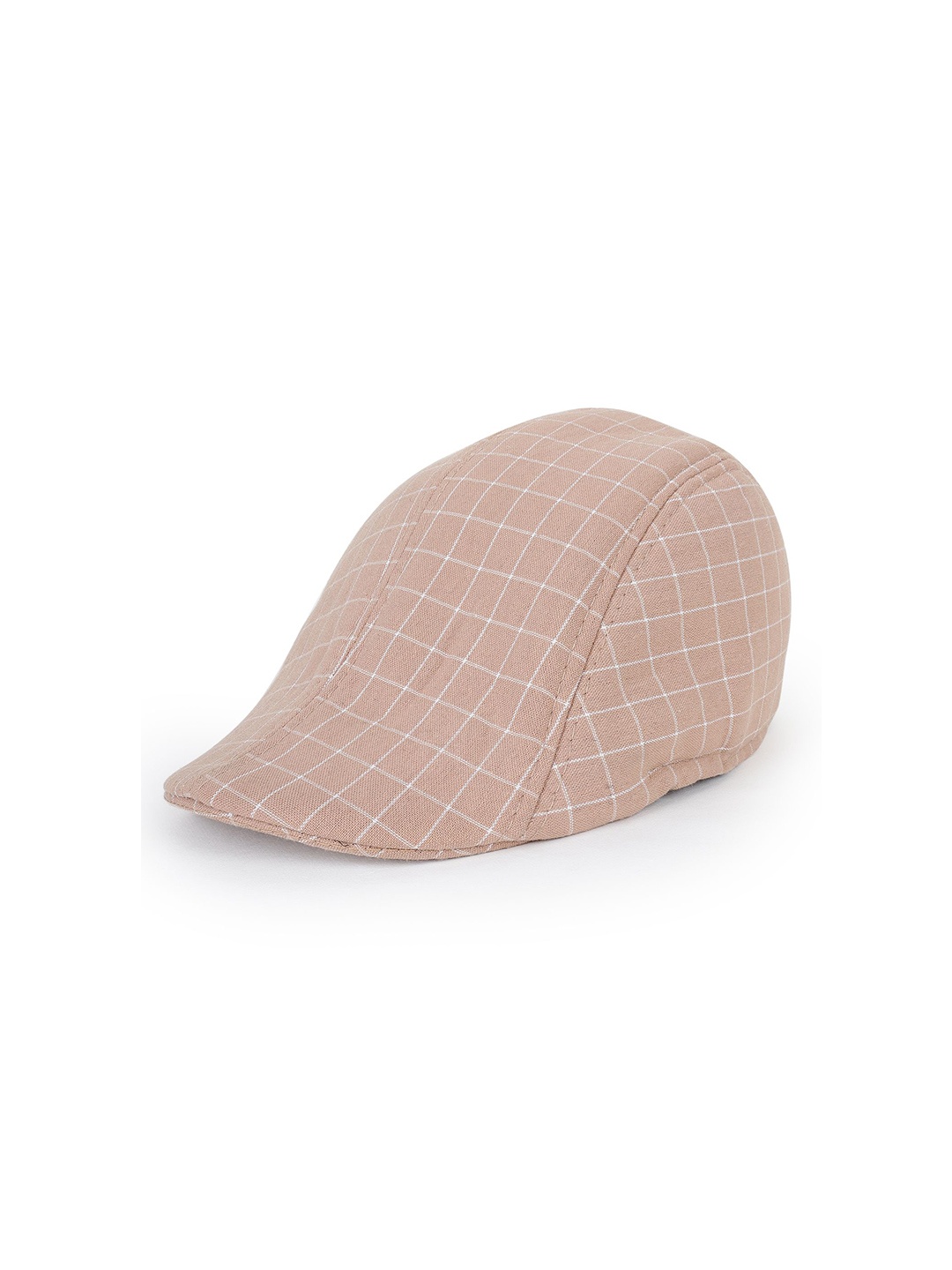 

Zacharias Men Checked Summer Beret Golf Ascot Cap, Beige