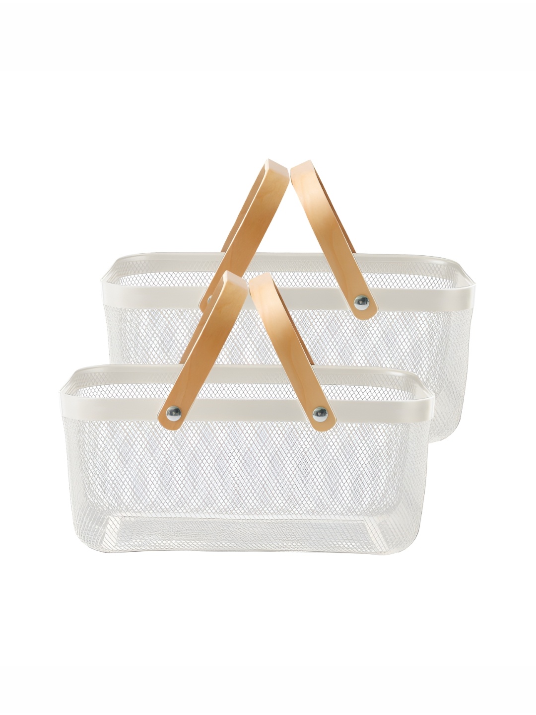 

UMAI White 2 Pcs Regular Multi-Utility Fruit and Vegetable Basket