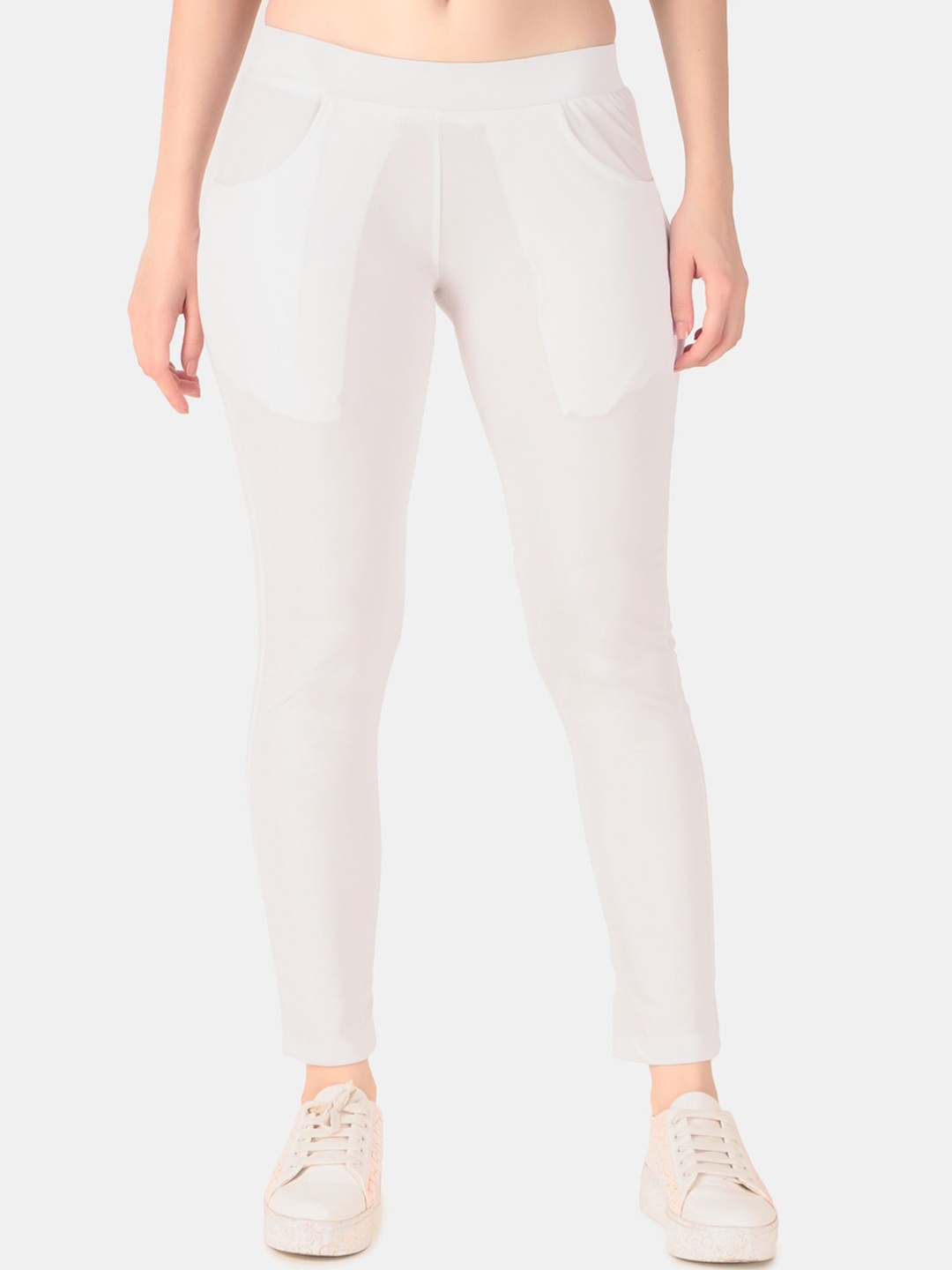 

WELL QUALITY Women Ankle-Length Dry-Fit Tights, White