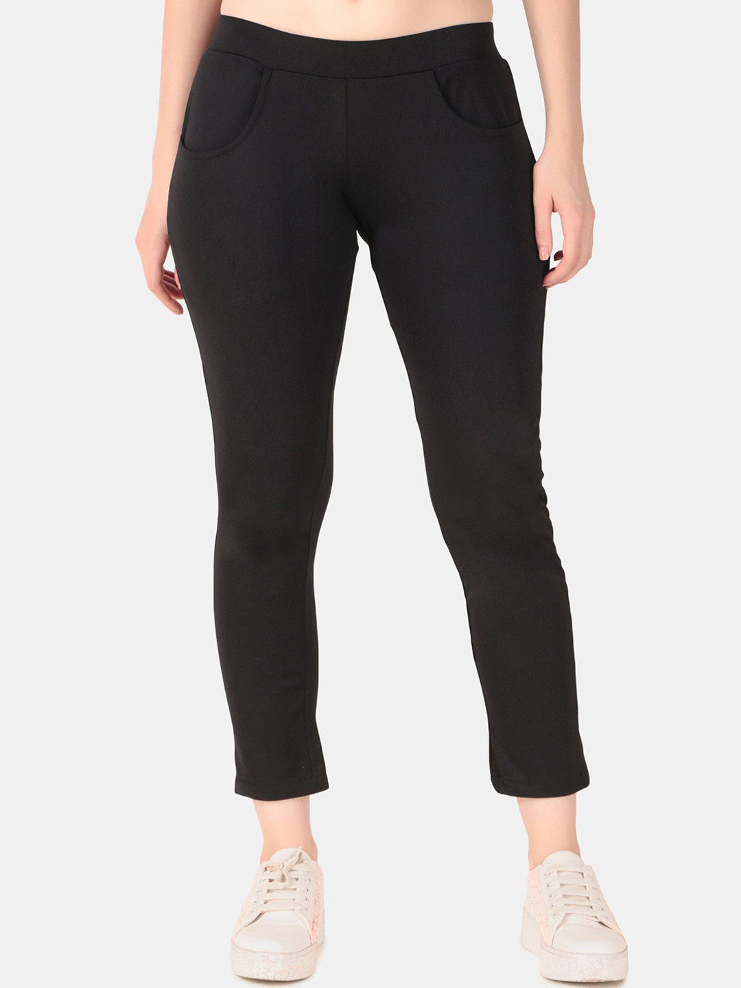 

WELL QUALITY Women Ankle-Length Dry-Fit Tights, Black