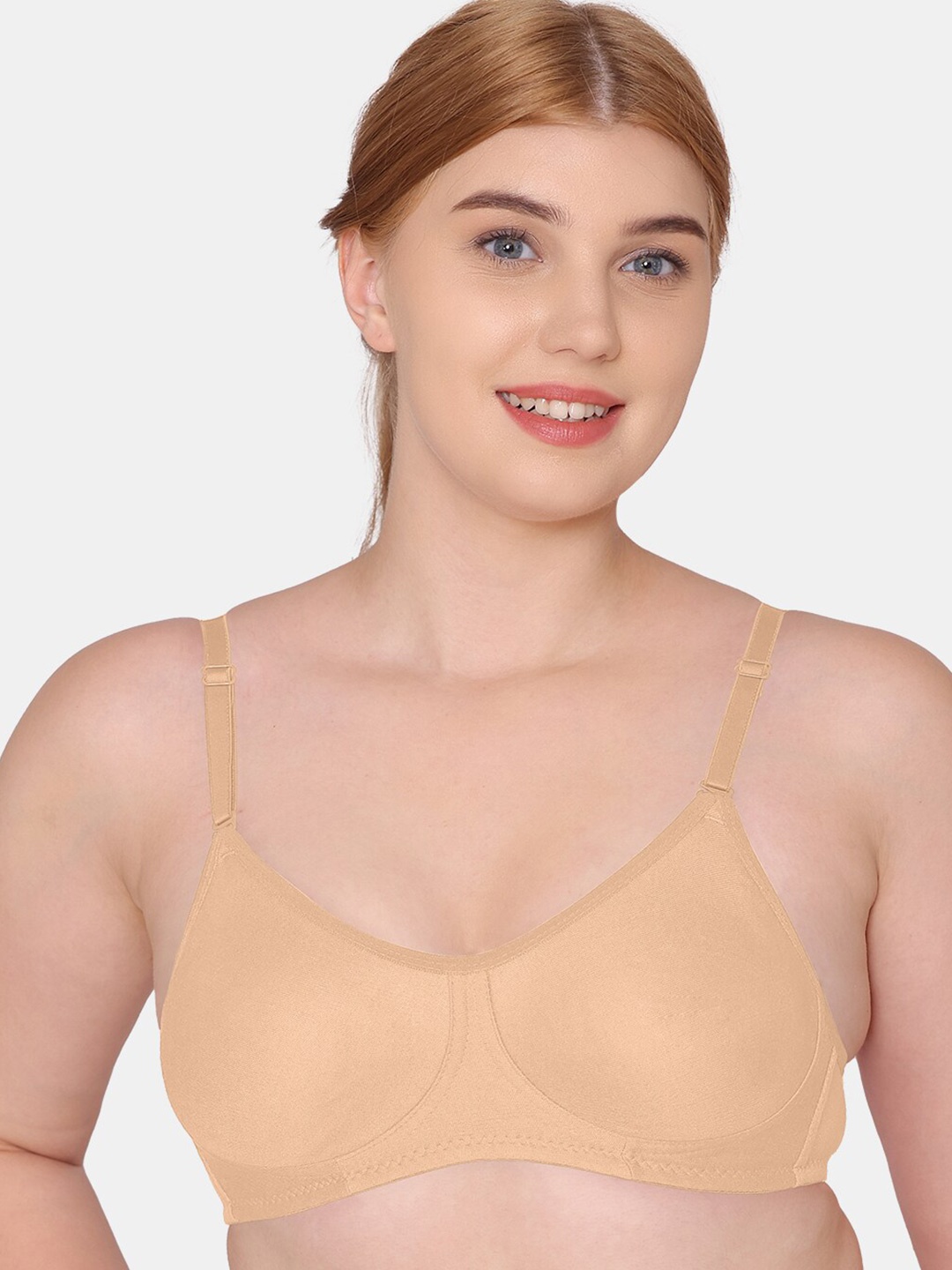 

KOMLI Full Coverage Lightly Padded T-Shirt Bra With All Day Comfort, Beige