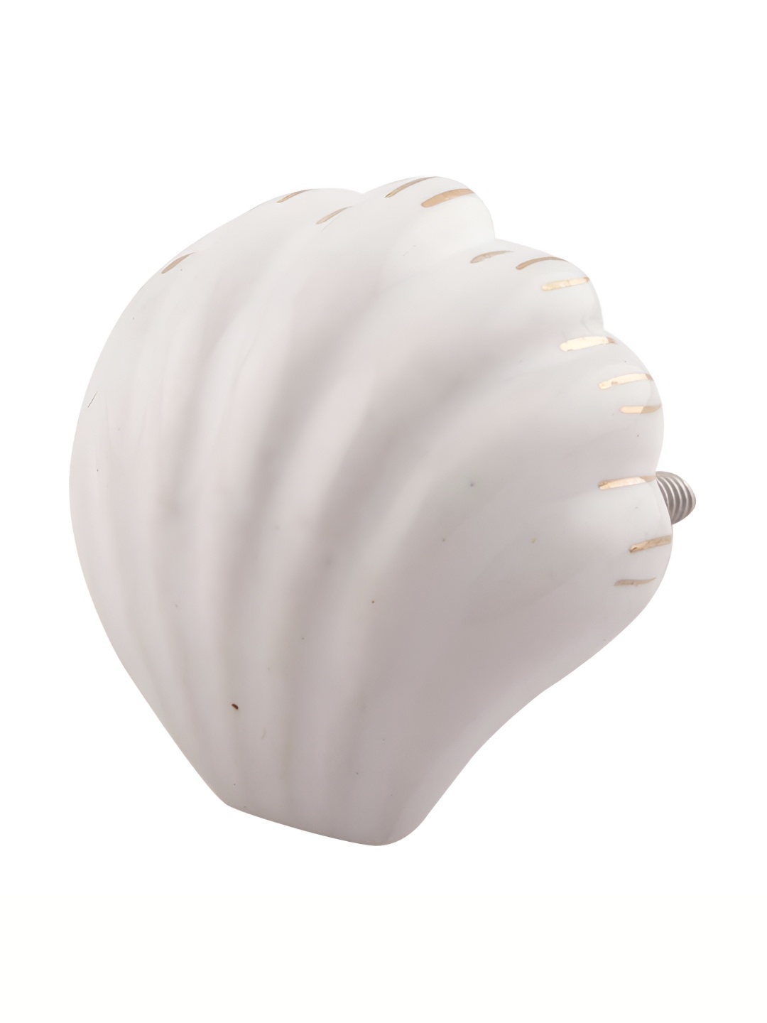

Indianshelf White 6 Pieces Sea Shell Pattern Ceramic Drawer Knob
