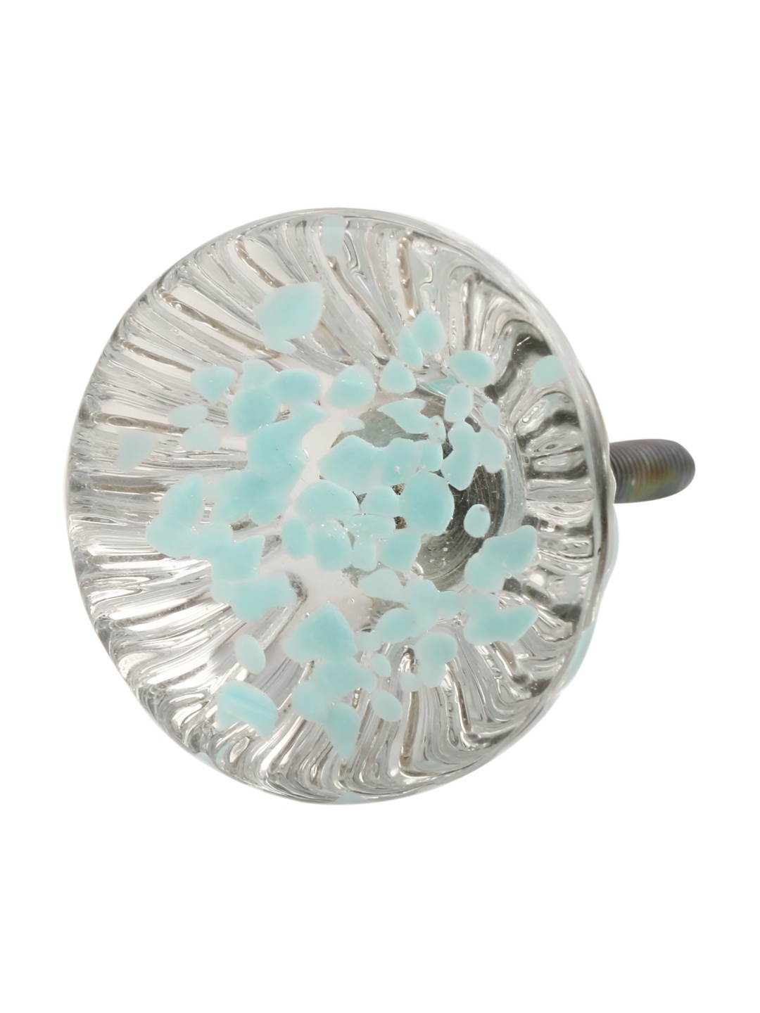 

Indianshelf Turquoise Blue 6 Pieces Metal Knob Holders