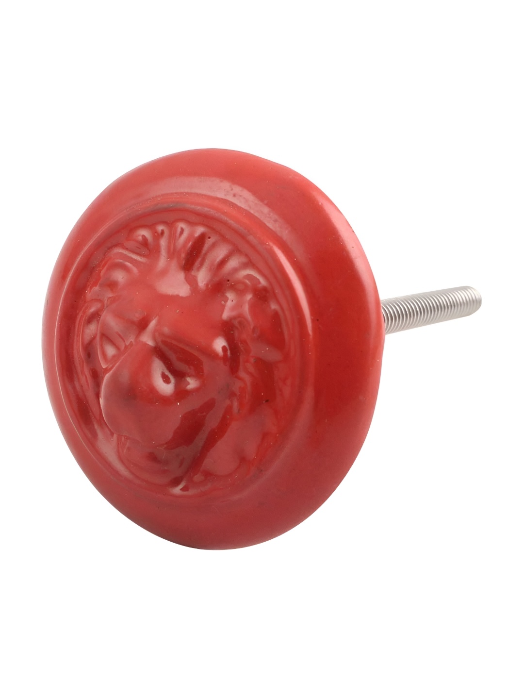 

Indianshelf Red 6 Pieces Lion Drawer Knob