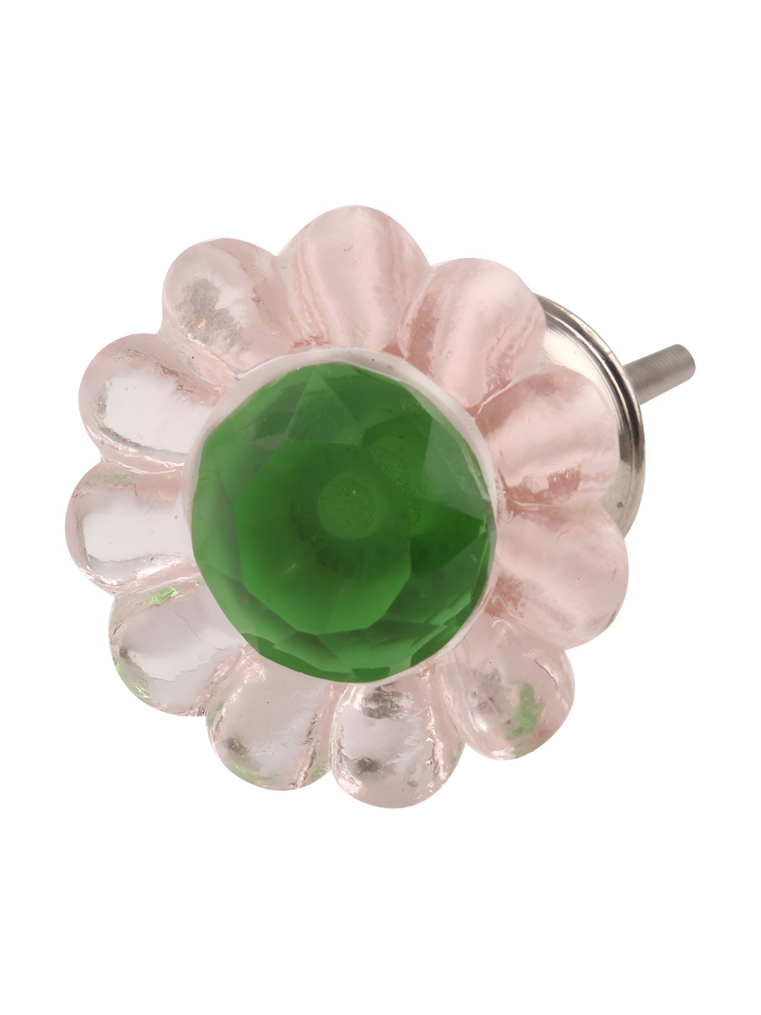 

Indianshelf Pink & Green 6 Pieces Daisy Crystal Glass Drawer Knob