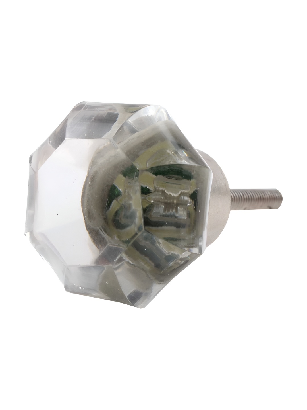 

Indianshelf 6-Pcs Transparent Octagon Shape Glass Cabinet Knobs