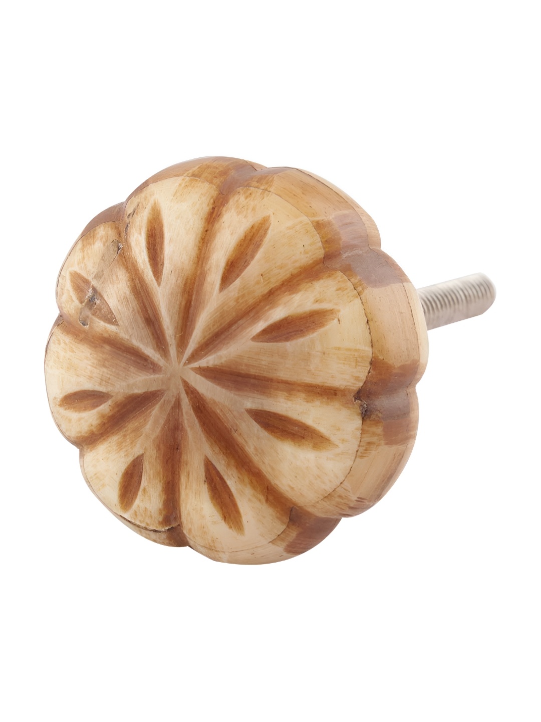 

Indianshelf Brown 6 Pieces Leaf Bone Big Knob