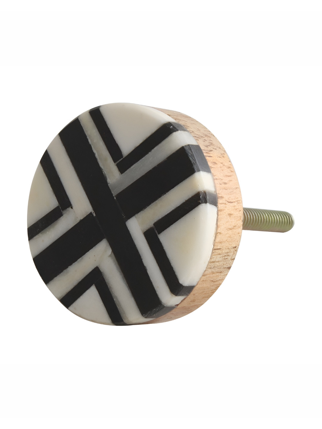 

Indianshelf Black & White 6 Pieces Printed Cabinet Knobs