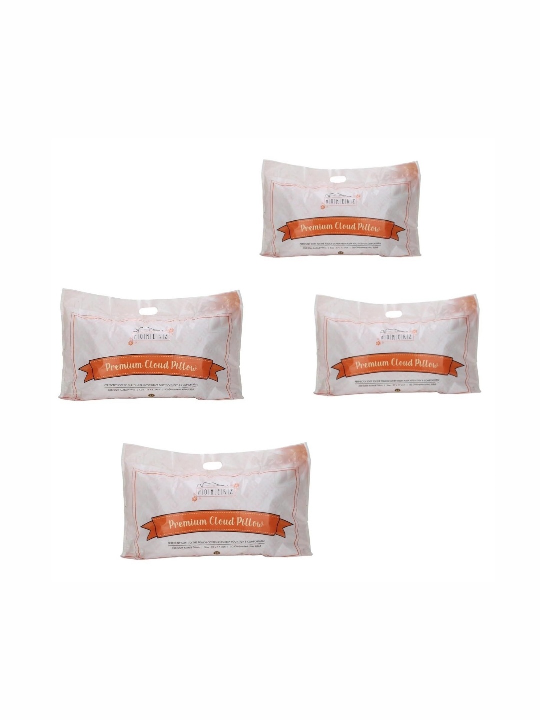 

Homerz White 4 Pcs Fibre Breathable Sleep Pillows