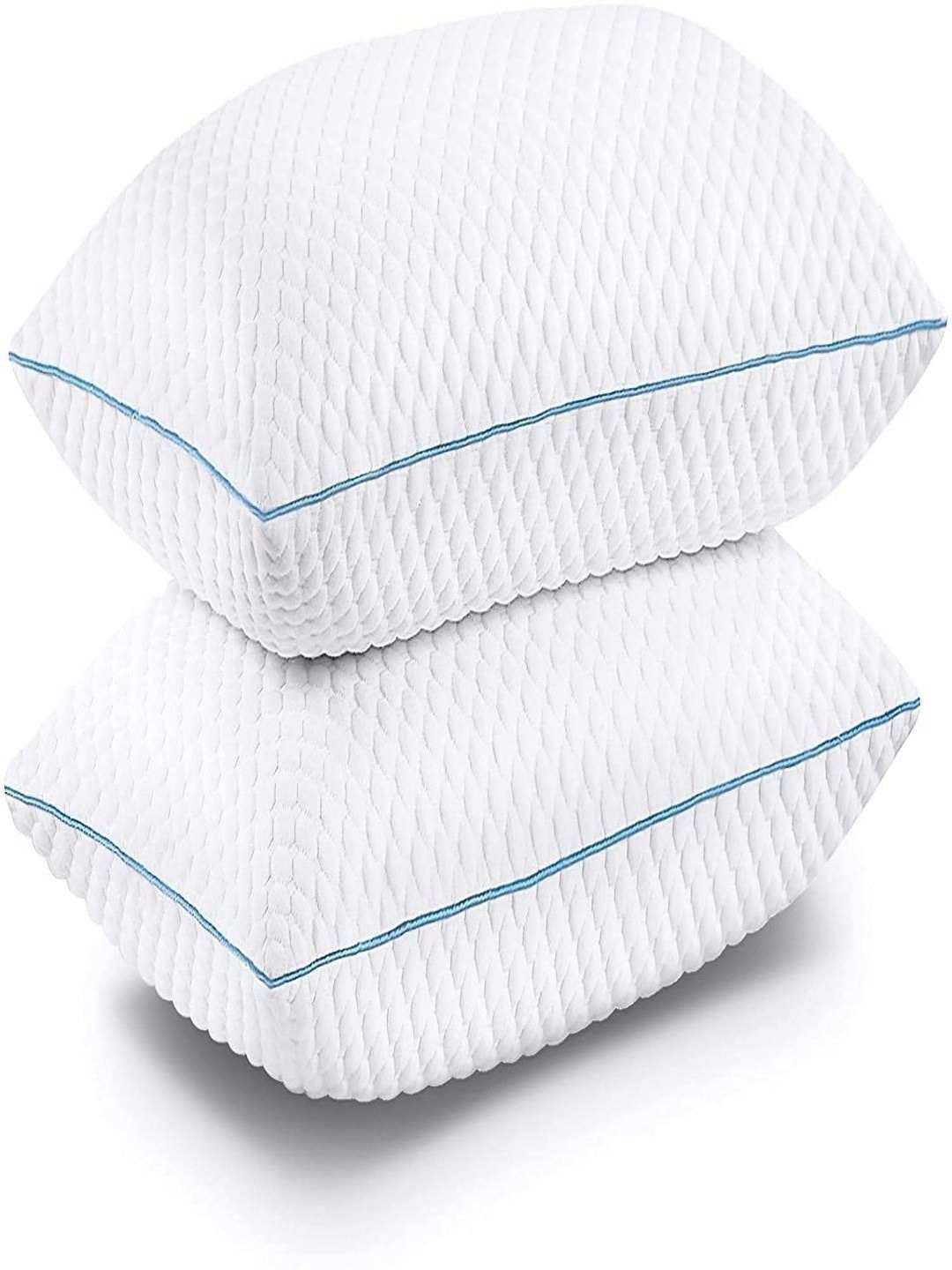 

Homerz White & Blue 2 Pcs Fibre Breathable Sleep Pillows