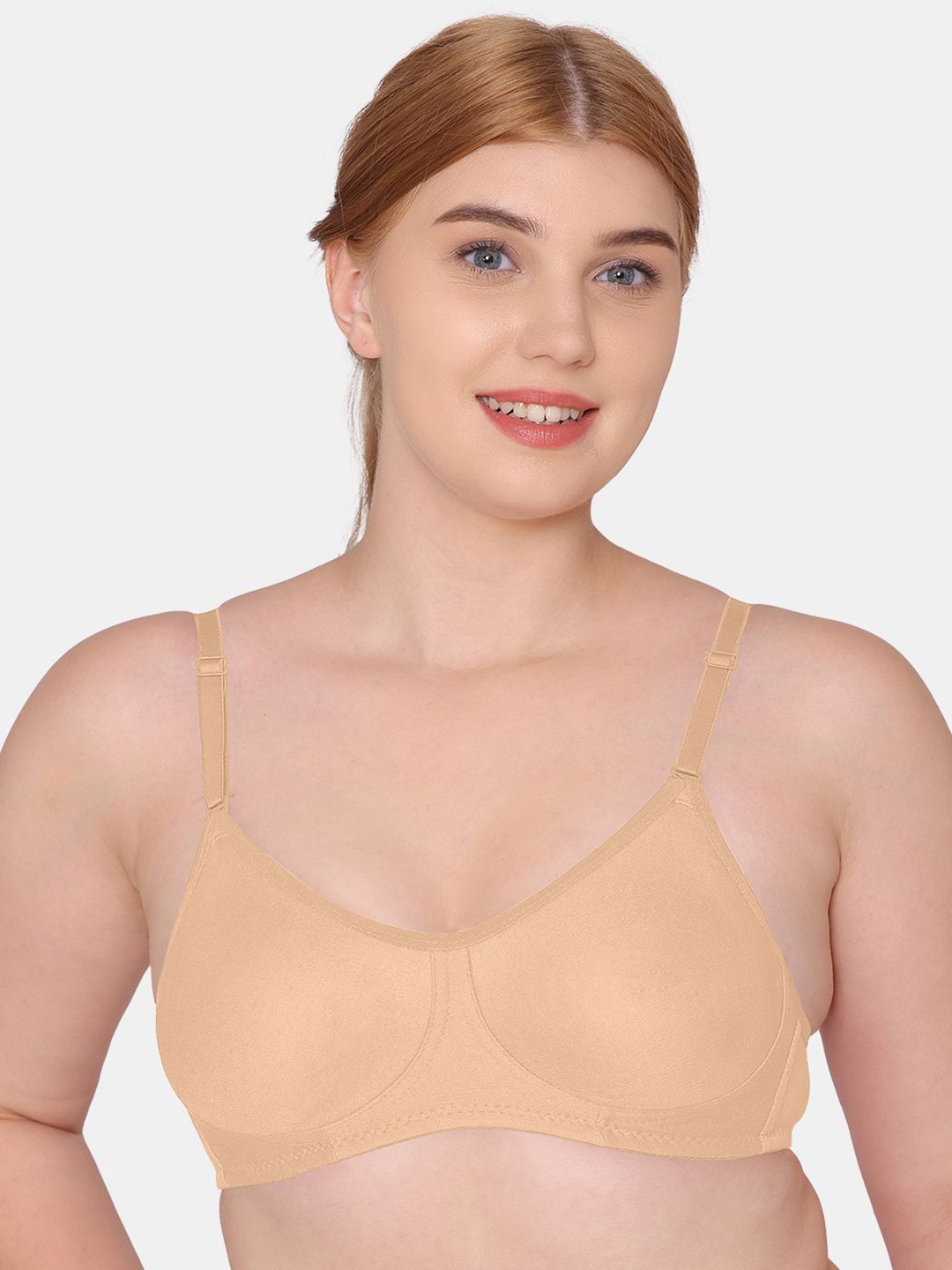 

KOMLI Full Coverage Lightly Padded T-Shirt Bra With All Day Comfort, Beige