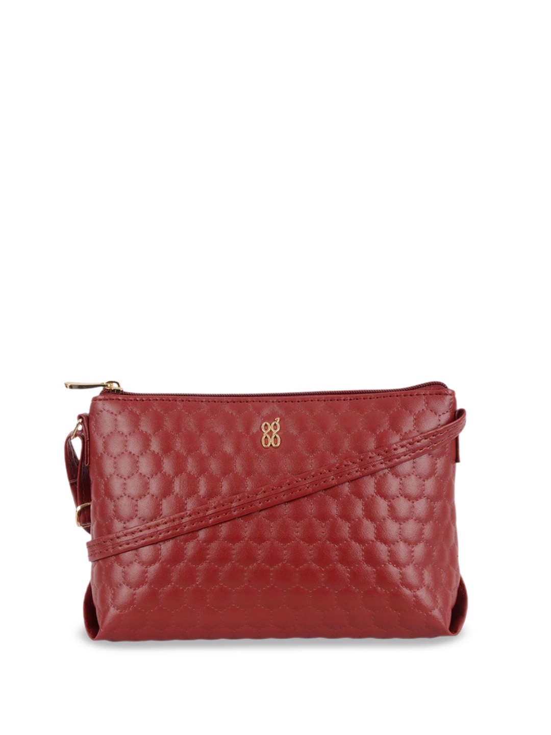 

Baggit Textured Miniature Sling Bag, Red
