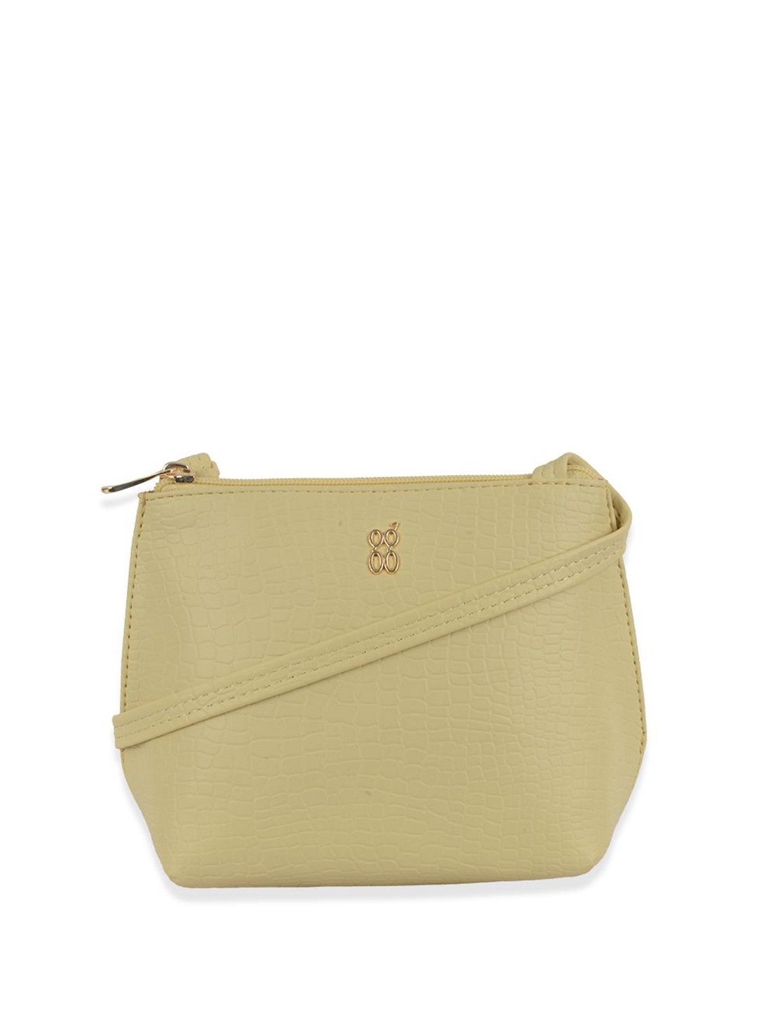 

Baggit Textured Structured Sling Bag, Yellow