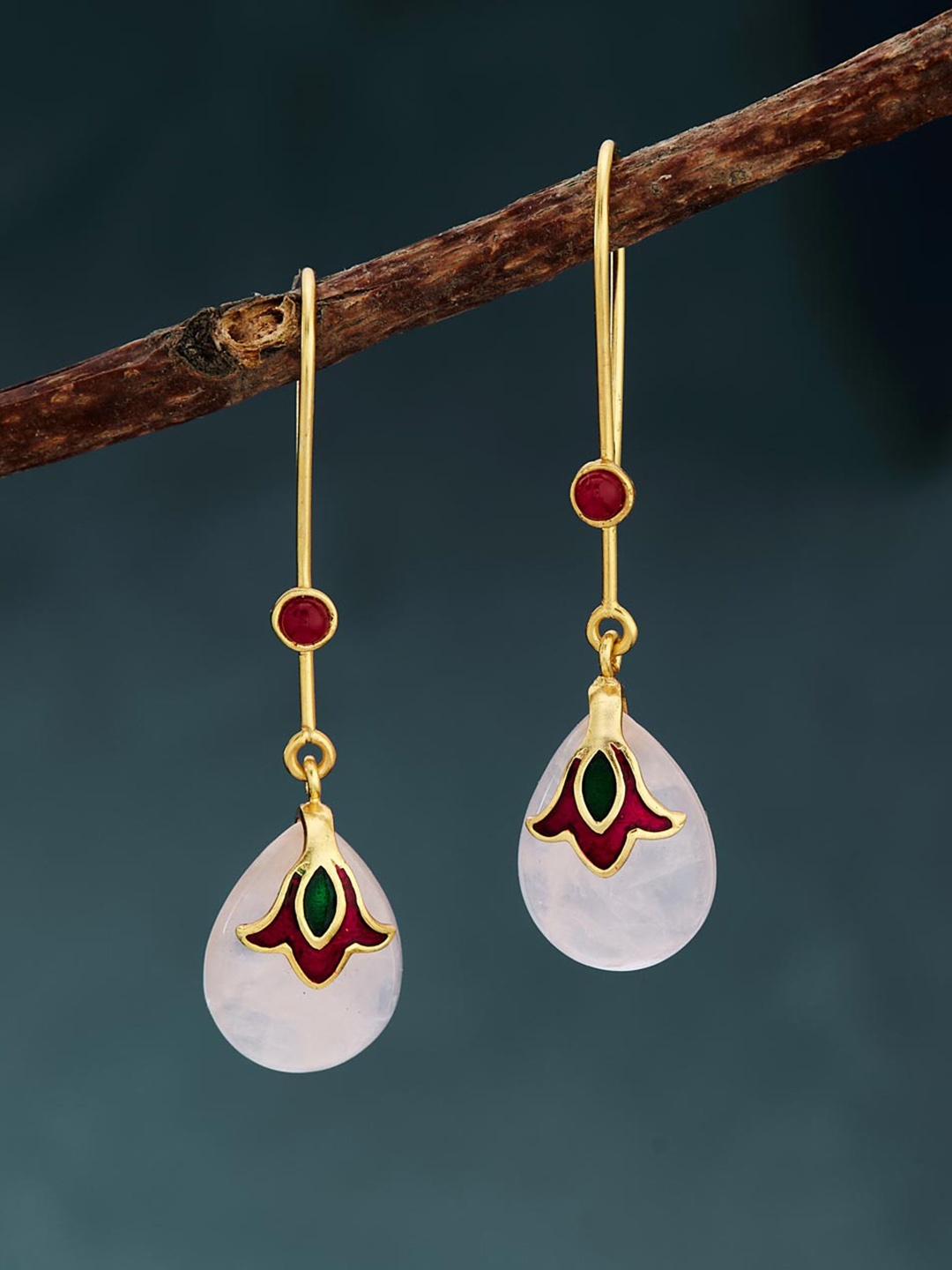 

Fabindia Contemporary Silver Drop Earrings, Gold