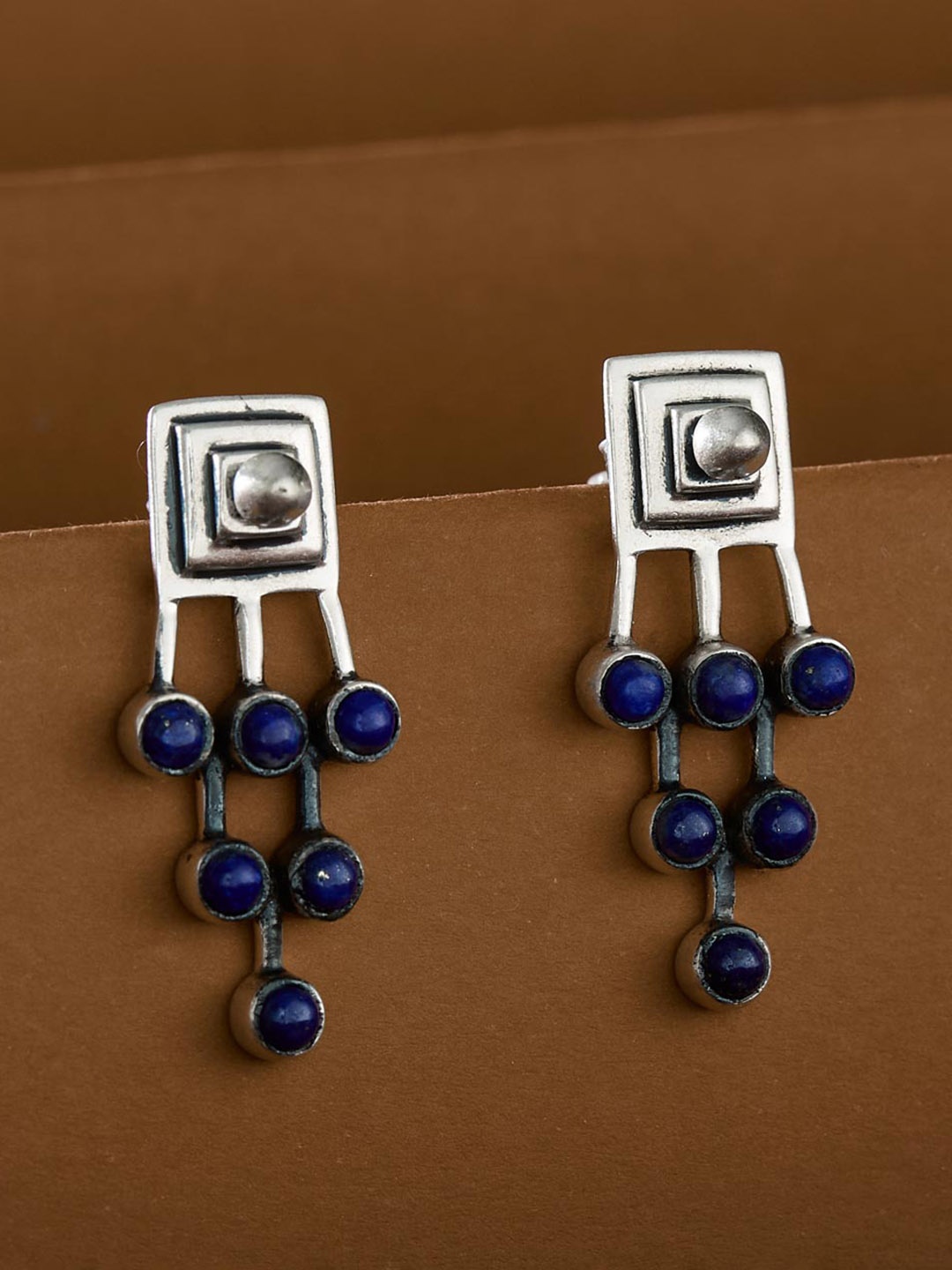 

Fabindia Contemporary Drop Earrings, Silver