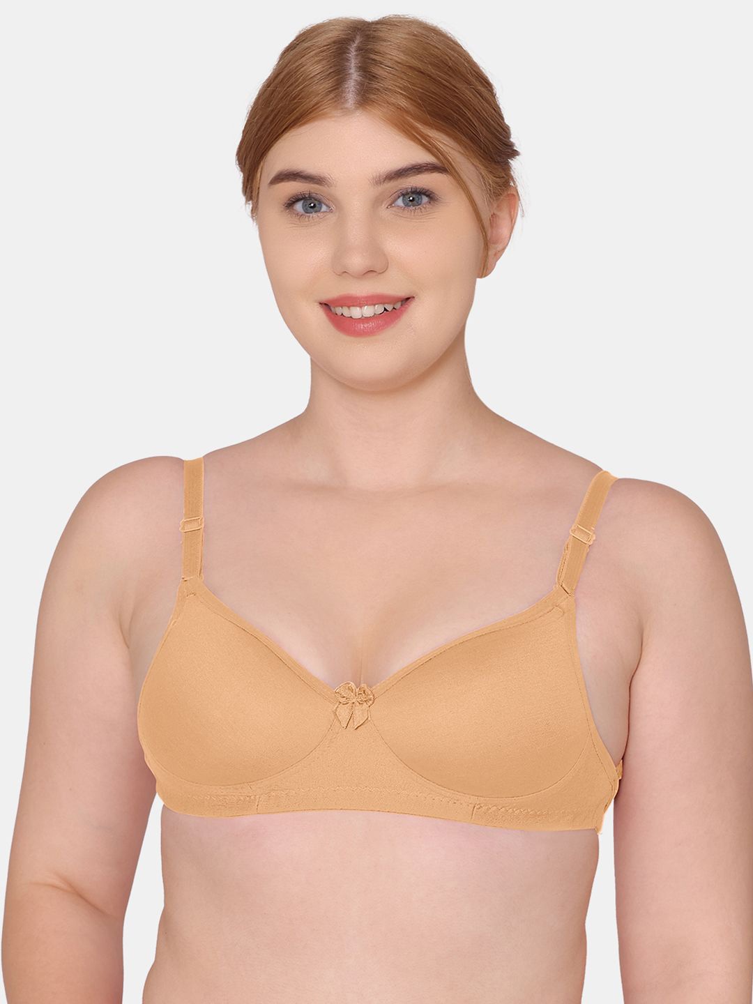 

KOMLI Full Coverage Lightly Padded T-Shirt Bra With All Day Comfort, Beige