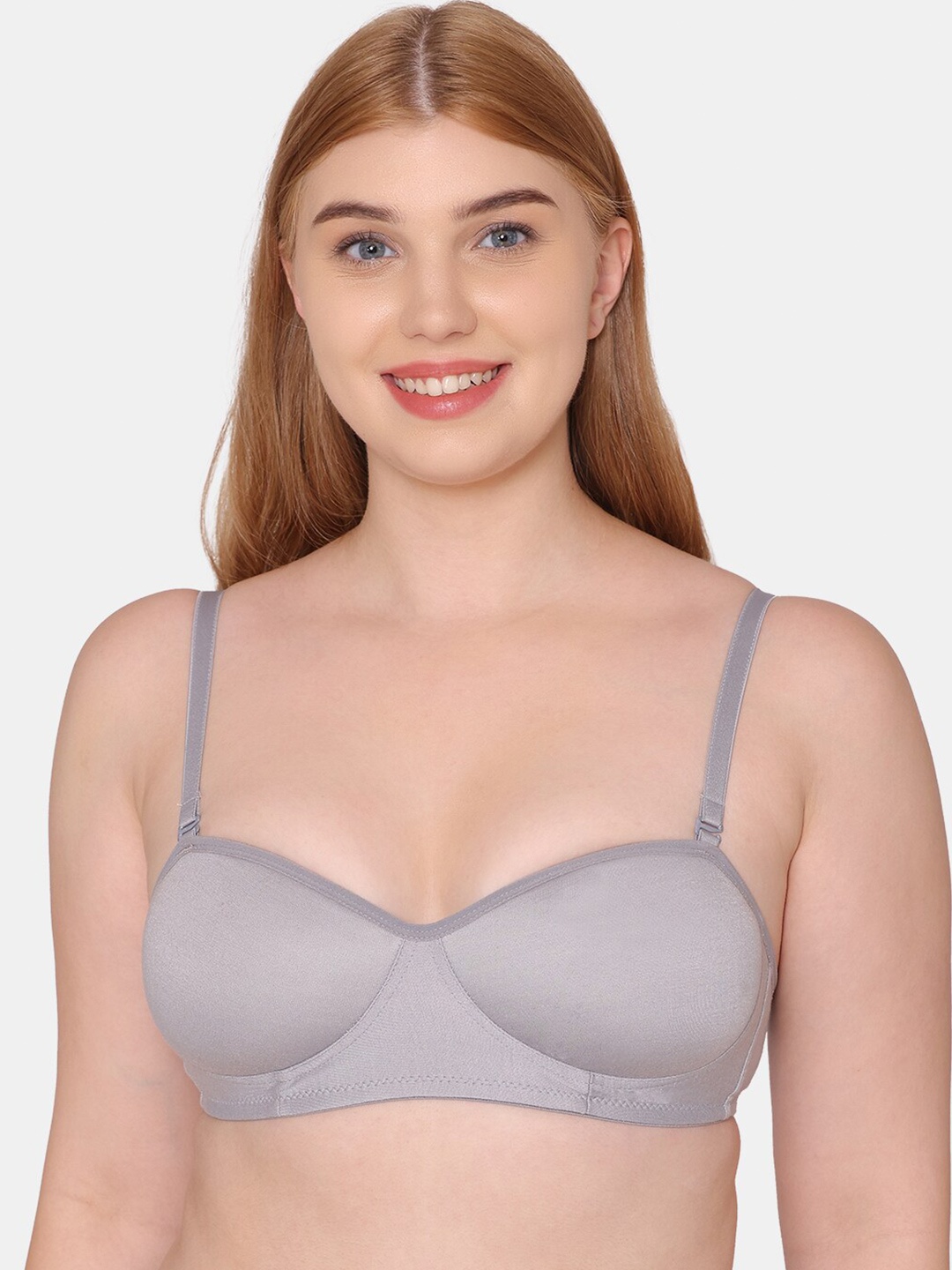 

KOMLI Full Coverage Lightly Padded T-Shirt Bra With All Day Comfort, Grey