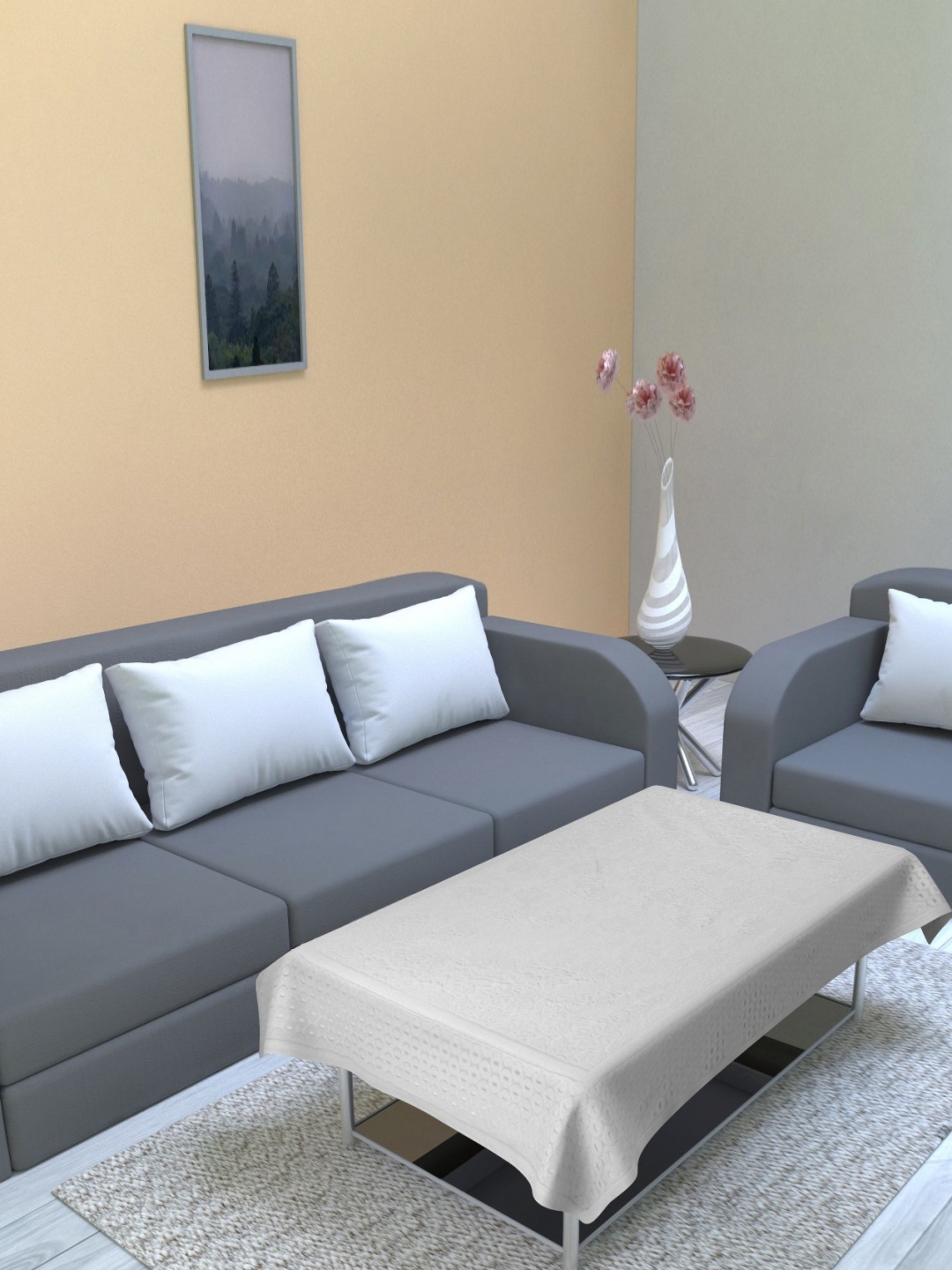 

Aura Cream Floral 2 Seater Rectangle Table Cover