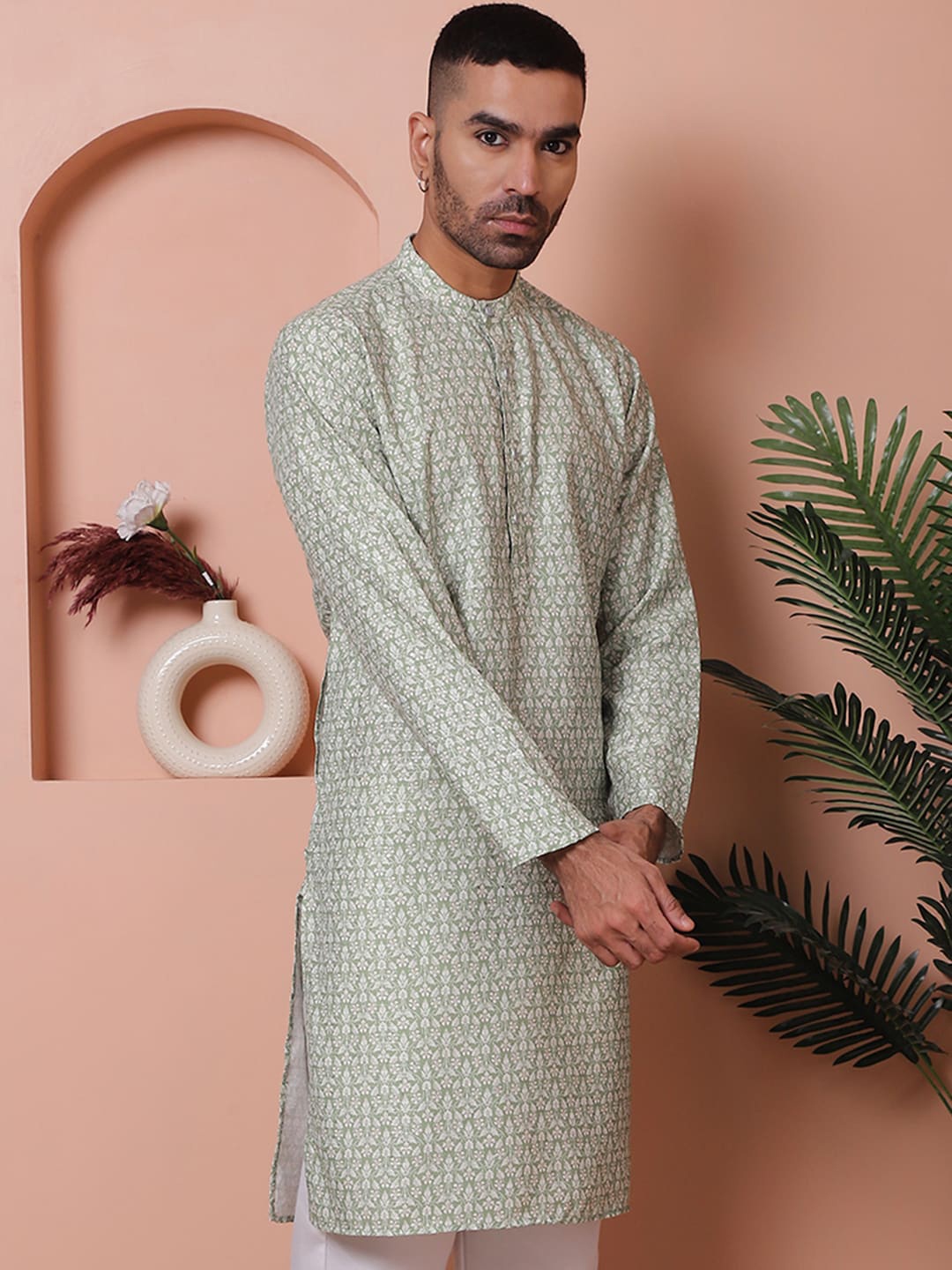 

Anouk Floral Printed Kurta, Green