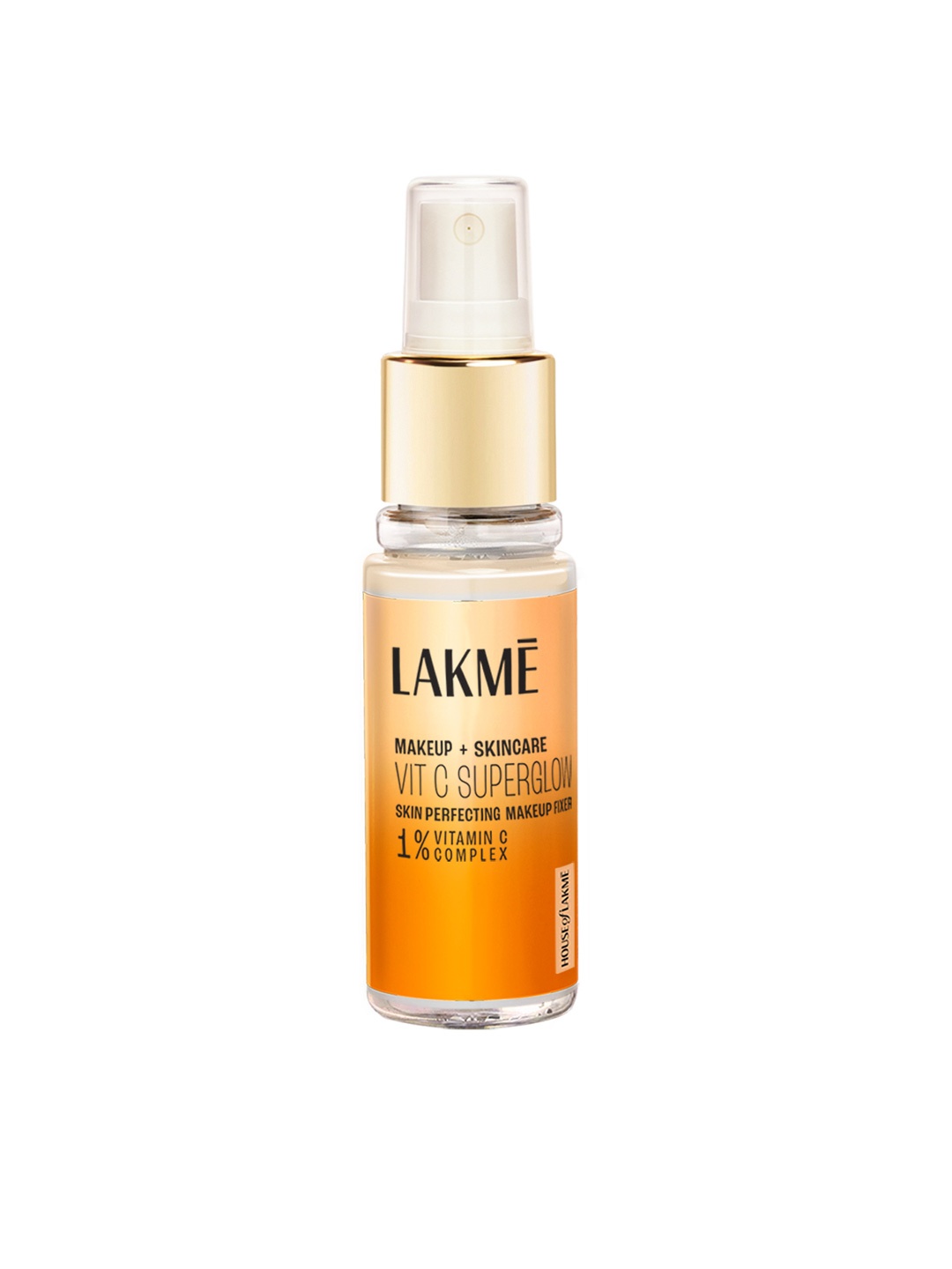 

Lakme Makeup+Skincare VitC Superglow Skin Perfecting Makeup Fixer - 60 ml, Orange