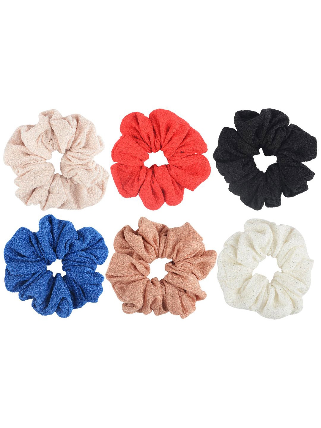 

Radhu & Kabby Women Set Of 6 Ponytail Holders Hair Accessory, Blue