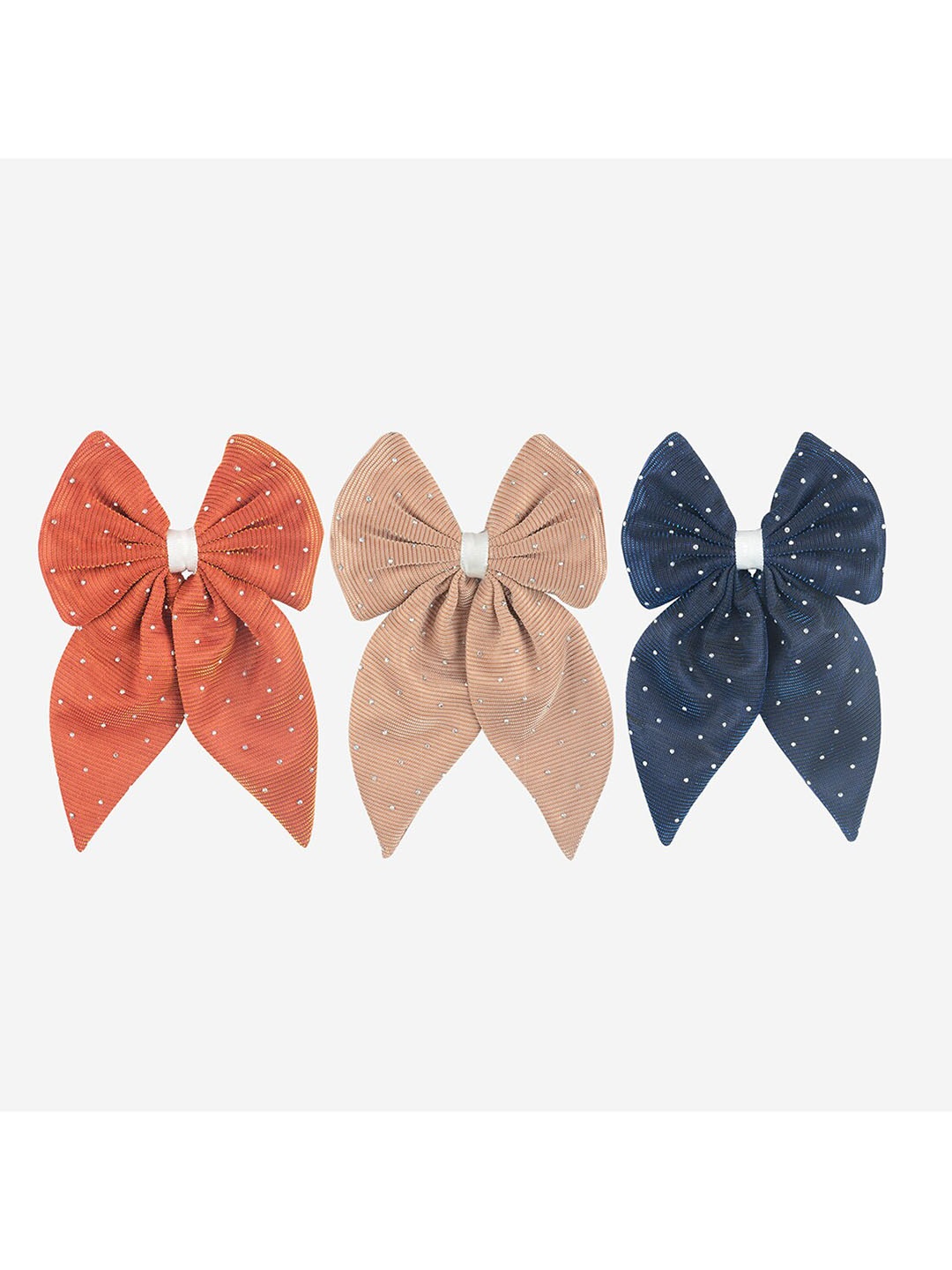 

Radhu & Kabby Women Set Of 3 Alligator Hair Clip Hair Accessory, Orange